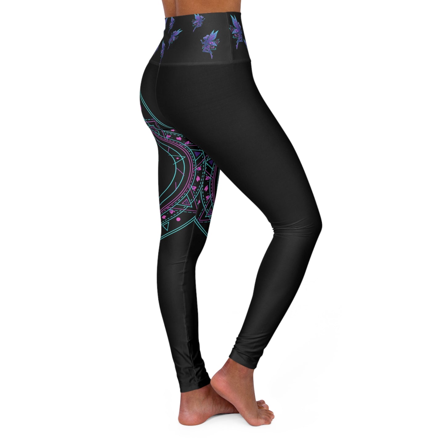 Galactic Mandala Fairy High Waisted Leggings