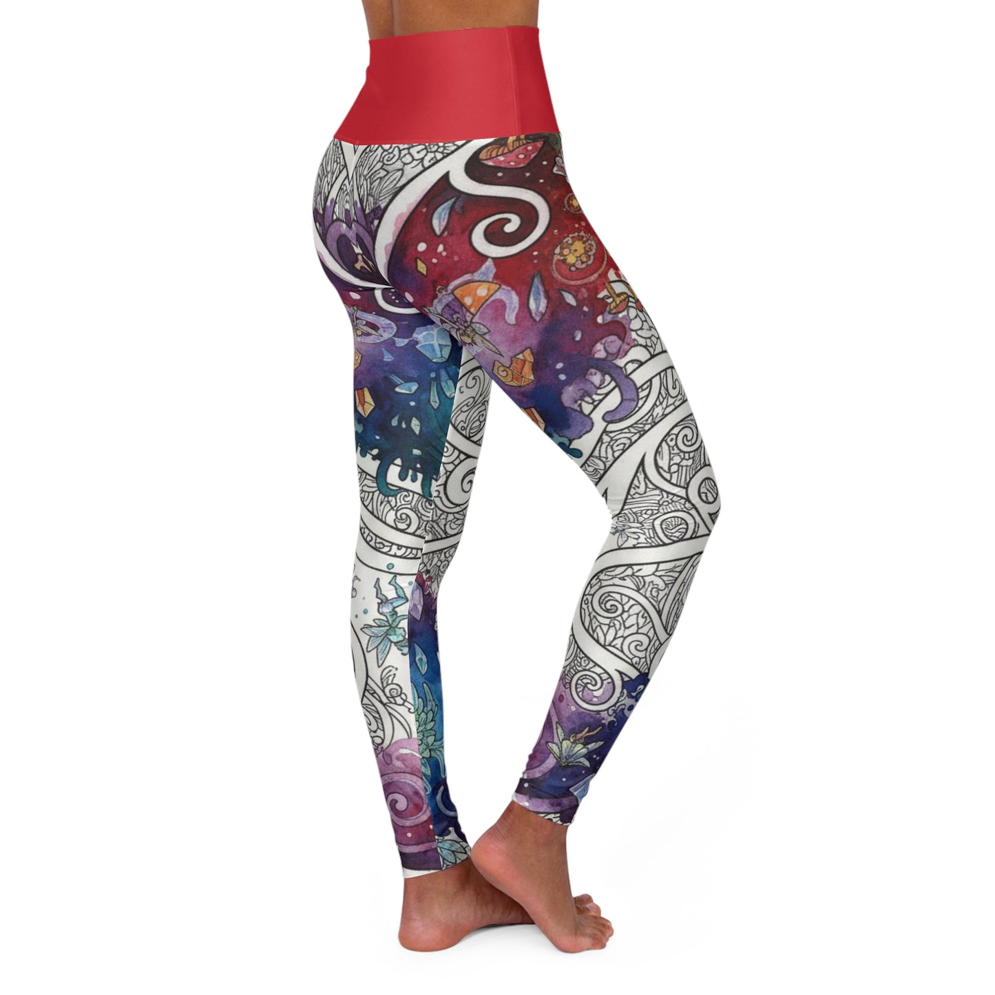 Rainbow Realm of Reverie High Waisted Leggings