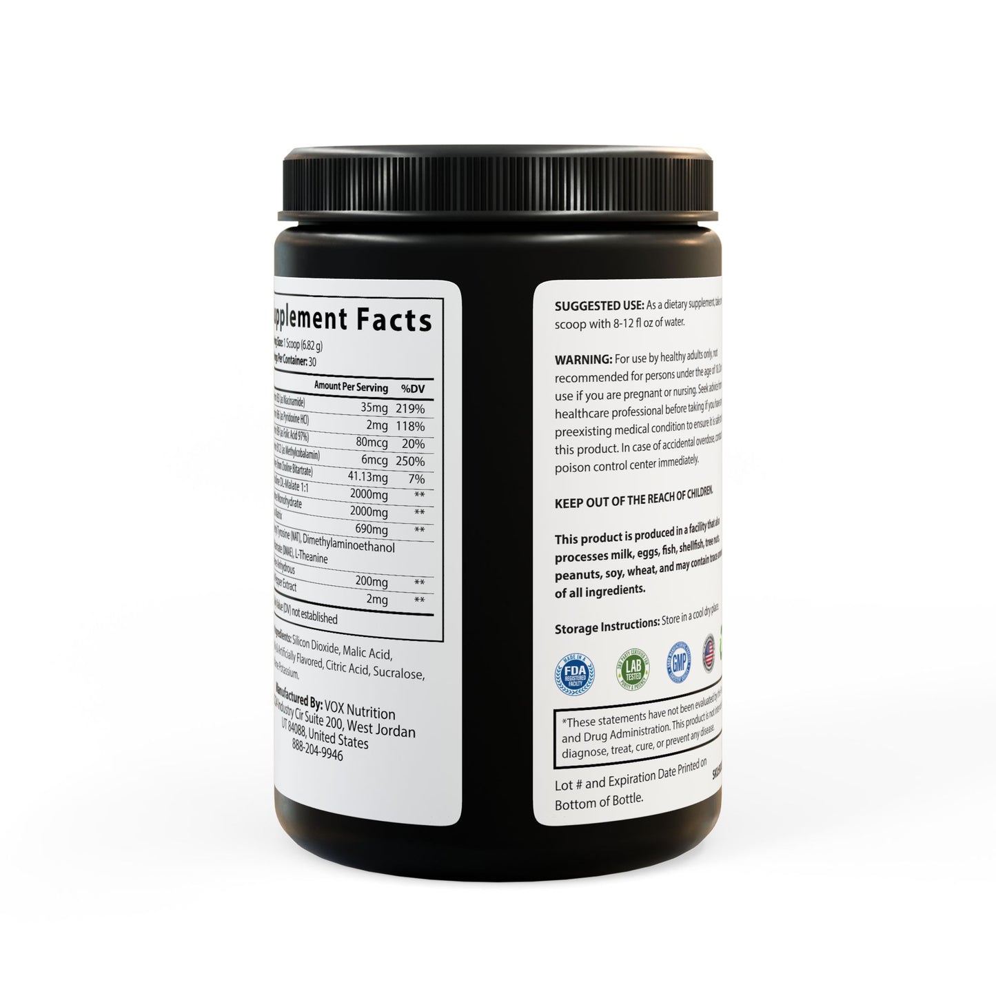 Aetheria Vitals Pre-Workout Supplement, Fruit Punch (204g, 7.1oz)