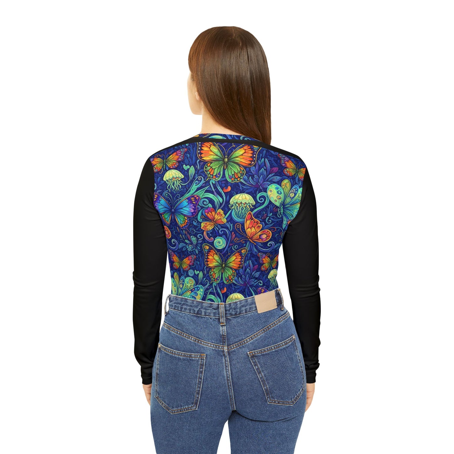 Mystic Metamorphosis Graphic Long Sleeve V-neck