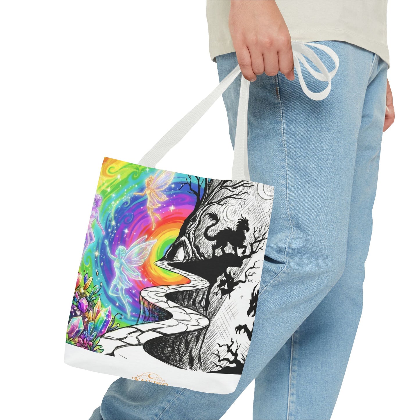 Black&White Rainbow Dream Tote