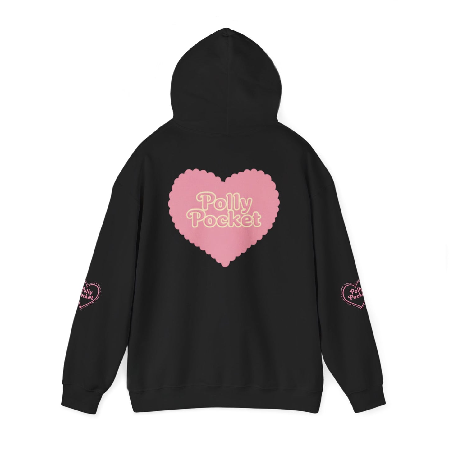 Polly Pocket Heart Logo Hoodie — Cute Retro Pink Graphic Pullover