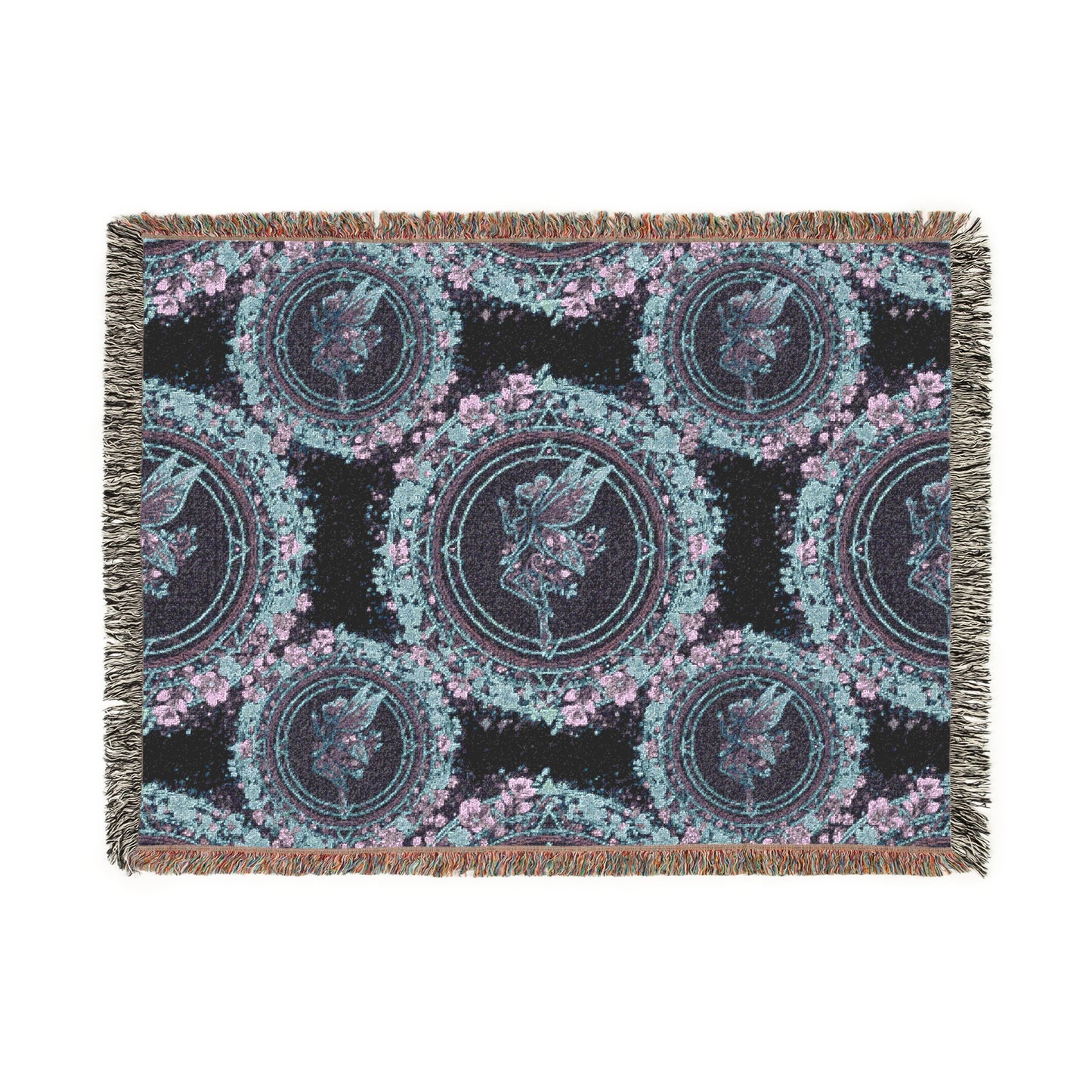 Galactic Mandala Fairy Woven Throw