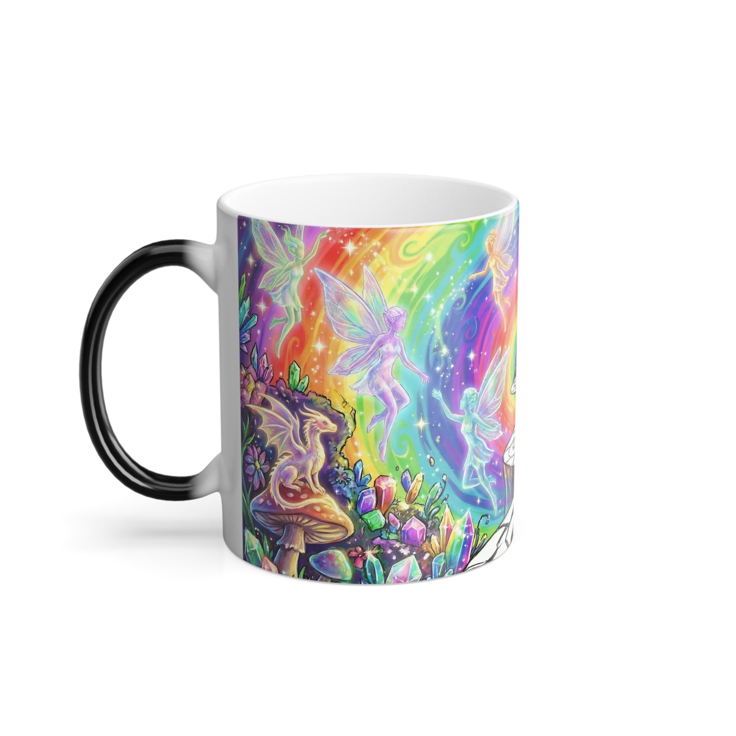 The Black And White Rainbow Color Morphing Mug