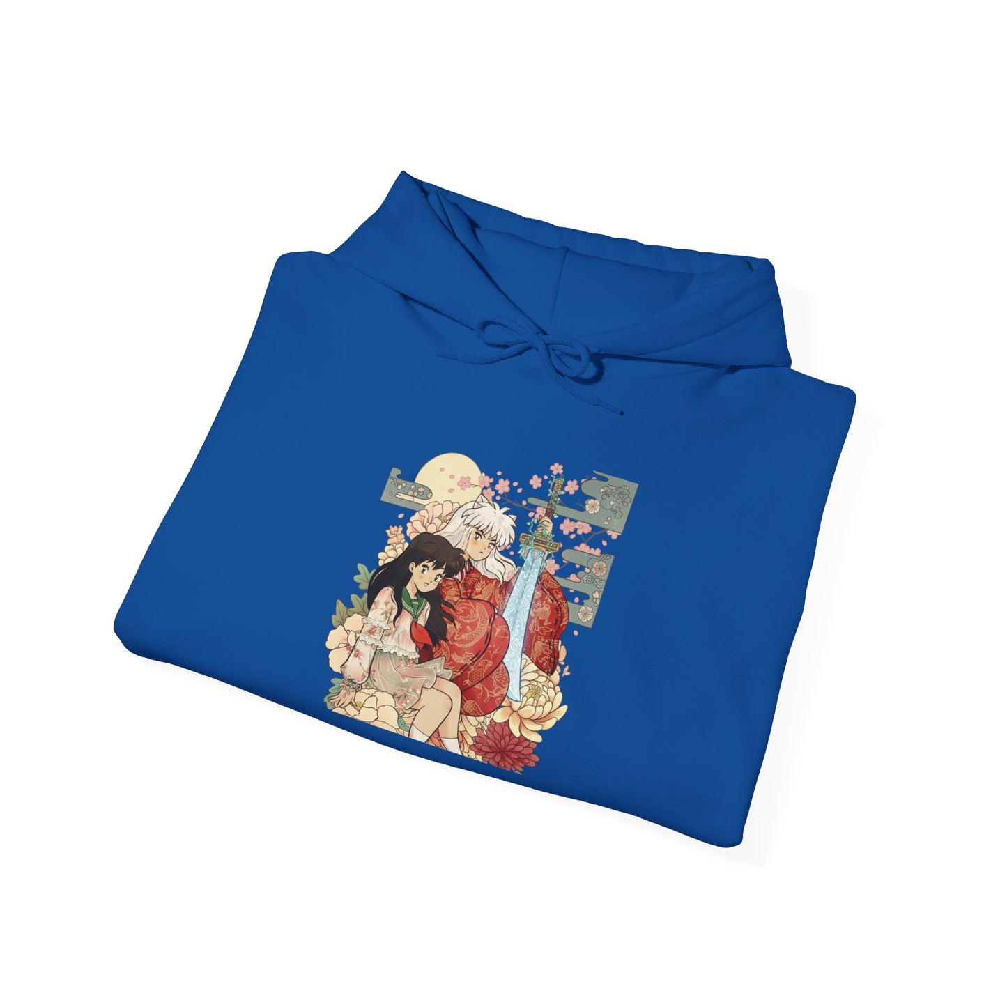 Inugome Hoodie — Floral Ukiyo-e Style Hooded Sweatshirt