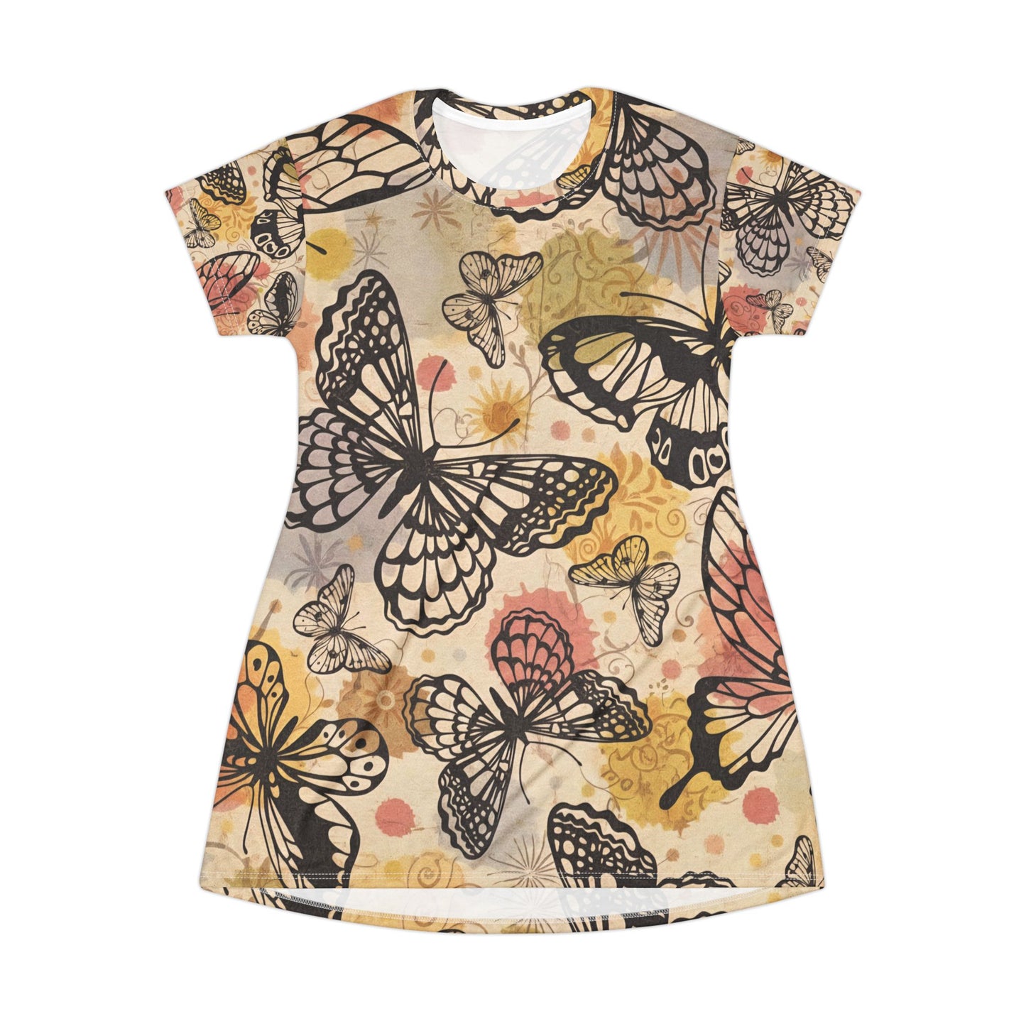 Boho Butterfly T-Shirt Dress