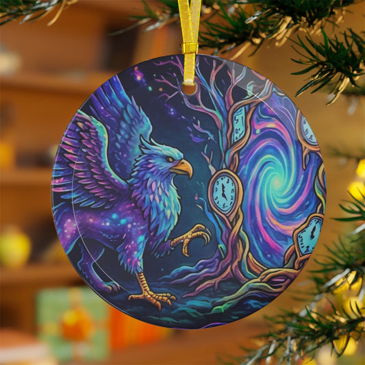 Timeless Gryphon Glass Ornament
