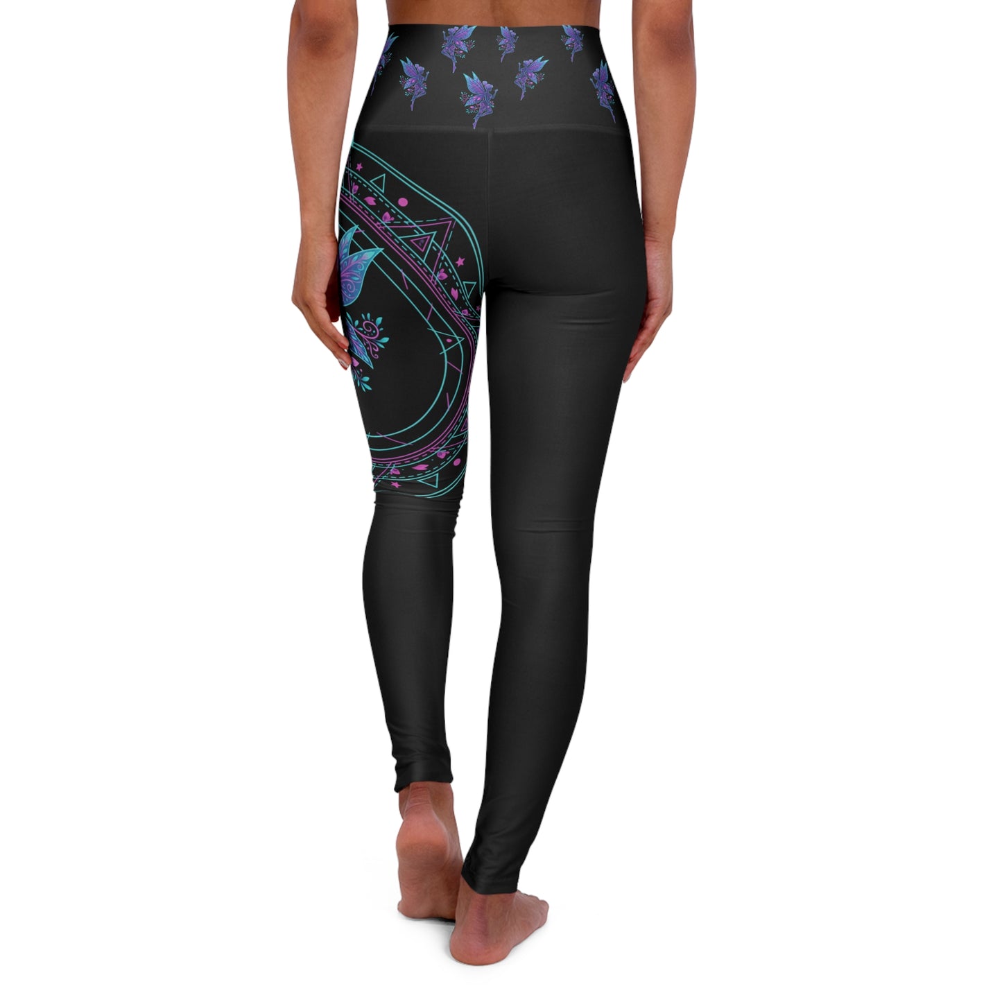 Galactic Mandala Fairy High Waisted Leggings