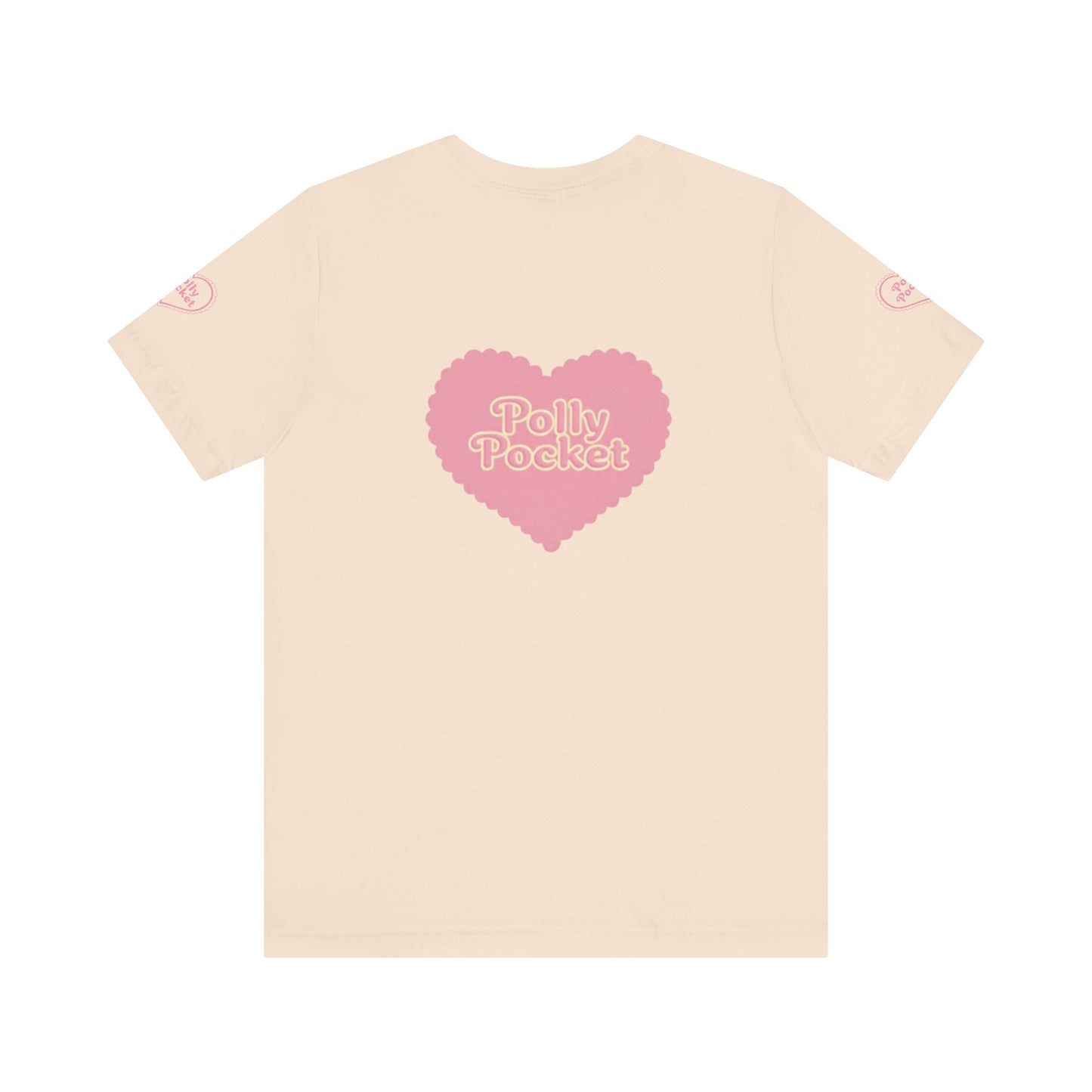 Polly Heart Tee — Pink Retro Logo Short Sleeve Shirt