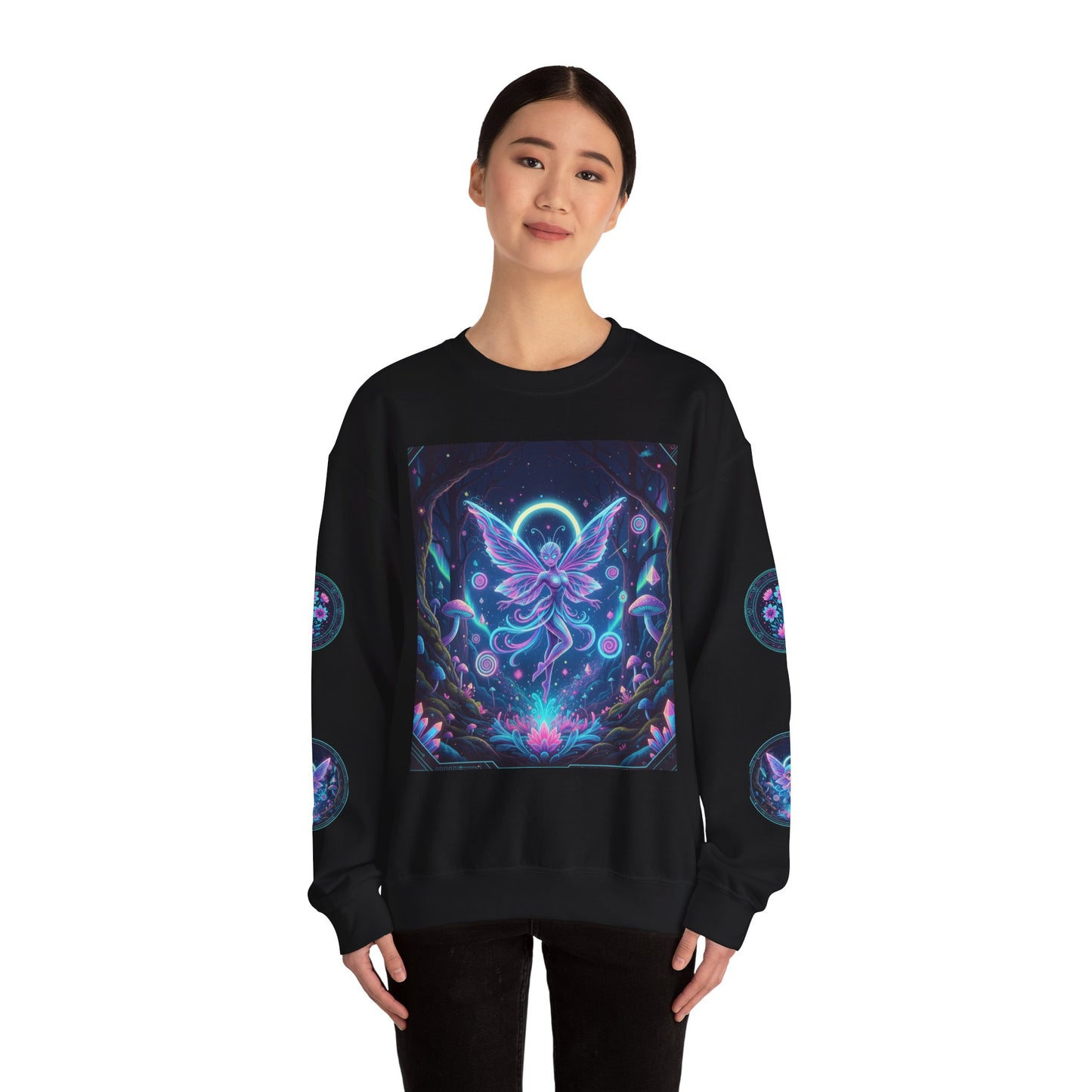 Mystical Fairy Sweatshirt - Unisex Heavy Blend™ Crewneck with Celestial Design