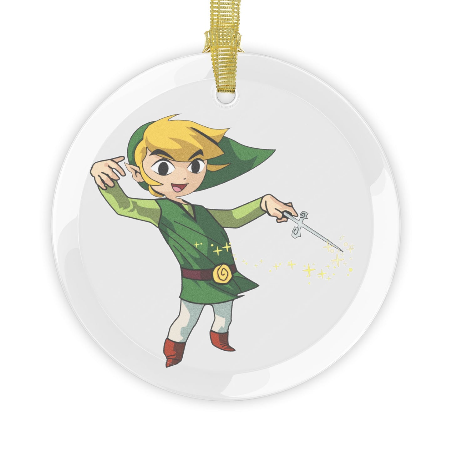 LOZ Windwaker Link Glass Ornament