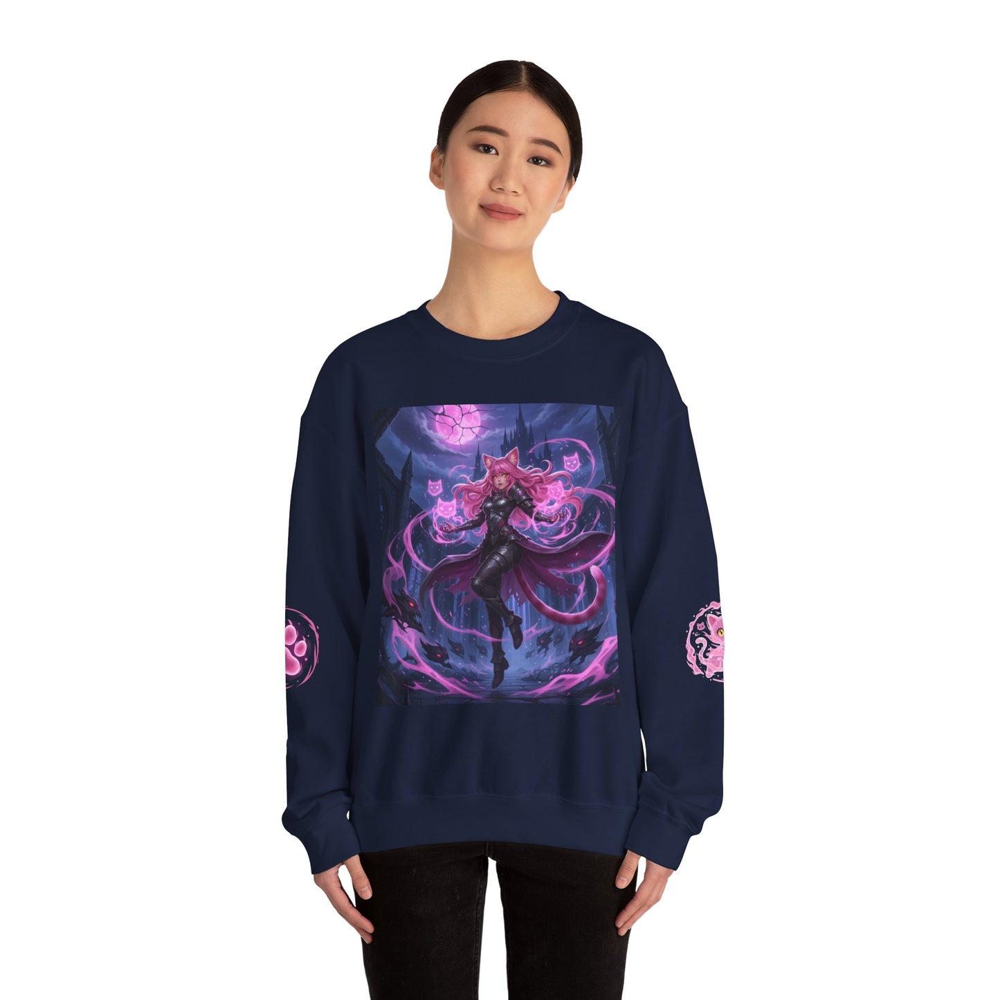 Fantasy Cat Crewneck Sweatshirt