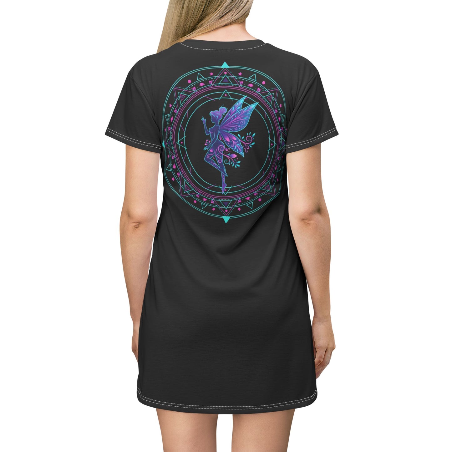 Galactic Mandala Fairy T-Shirt Dress