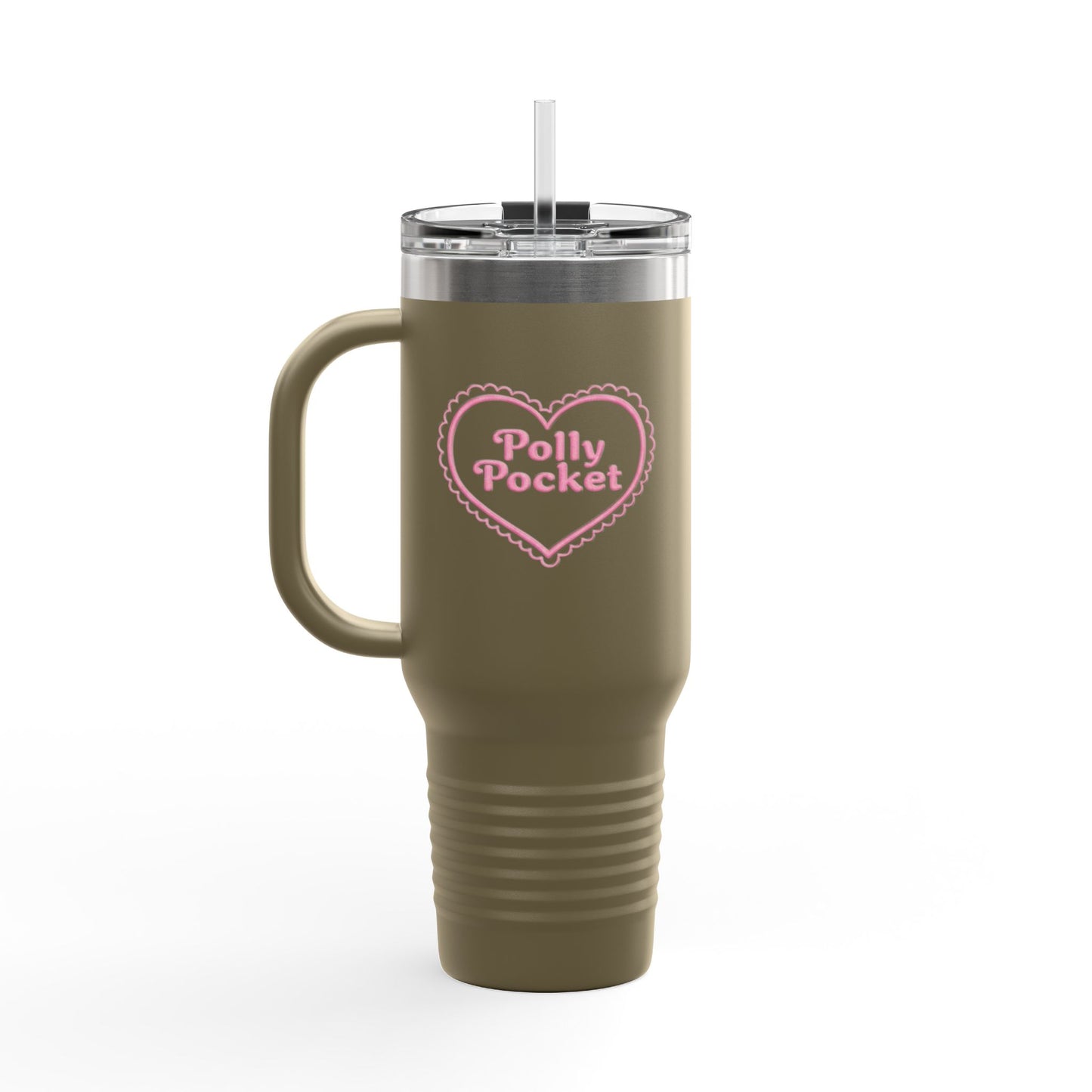 Polly Pocket Heart Insulated Travel Mug — 40oz Stainless Steel Tumbler