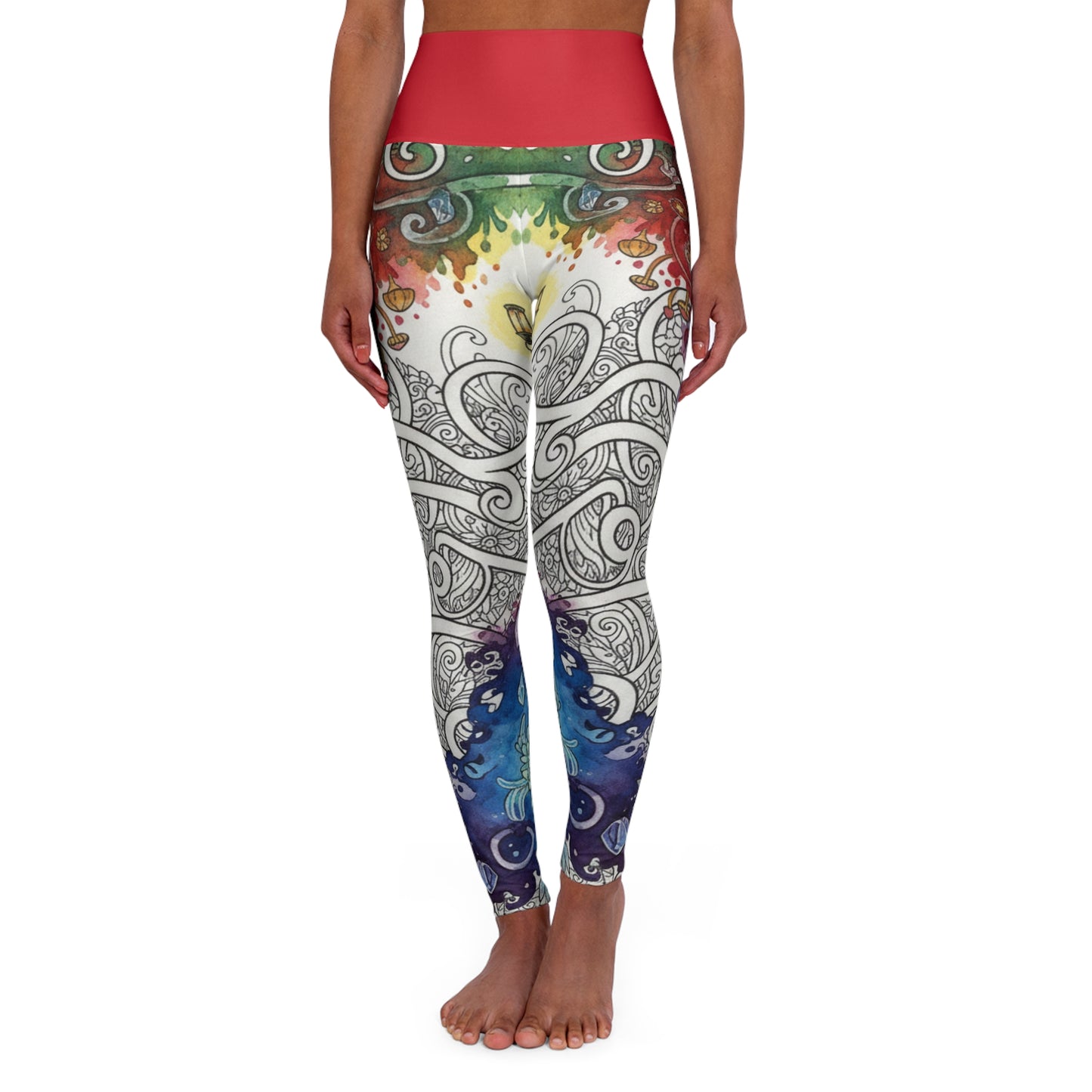 Rainbow Realm of Reverie High Waisted Leggings