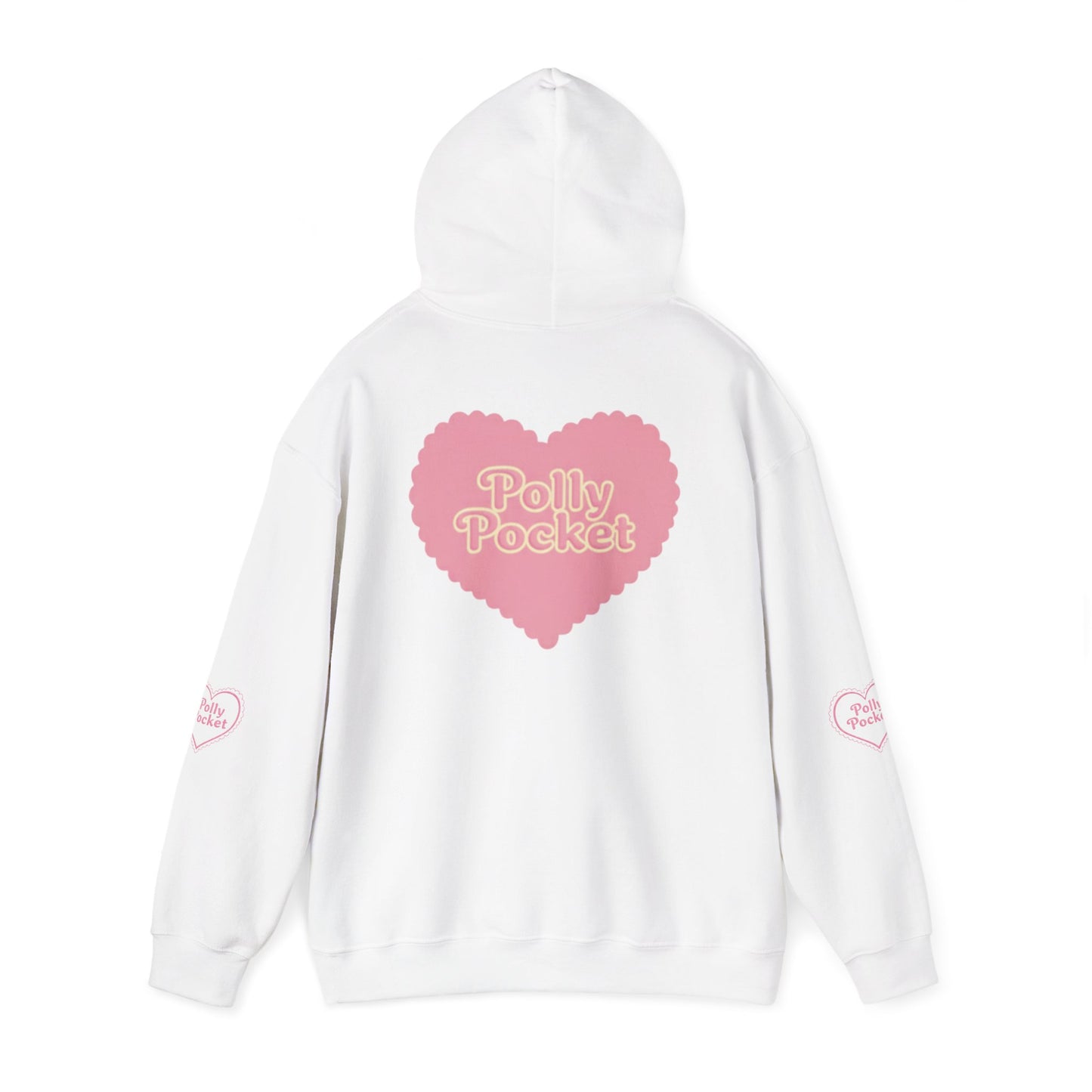 Polly Pocket Heart Logo Hoodie — Cute Retro Pink Graphic Pullover