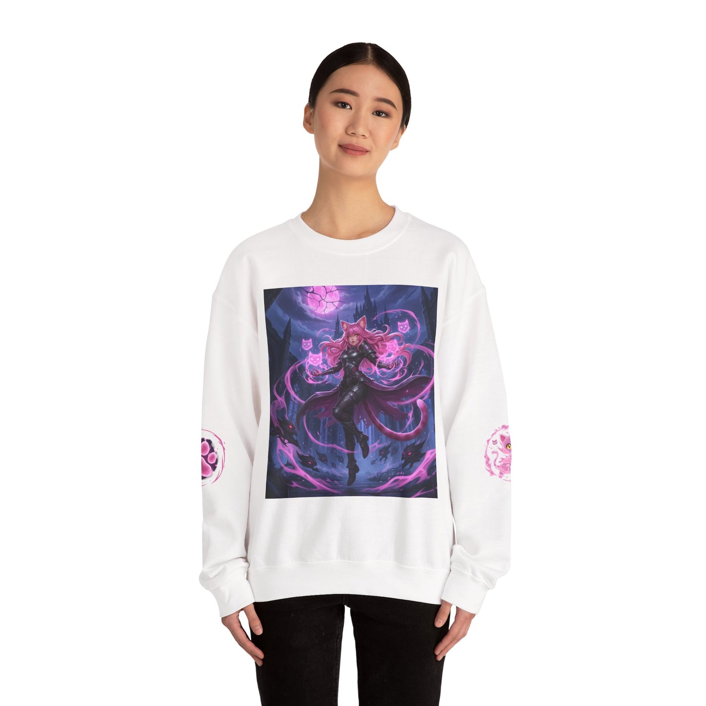 Fantasy Cat Crewneck Sweatshirt