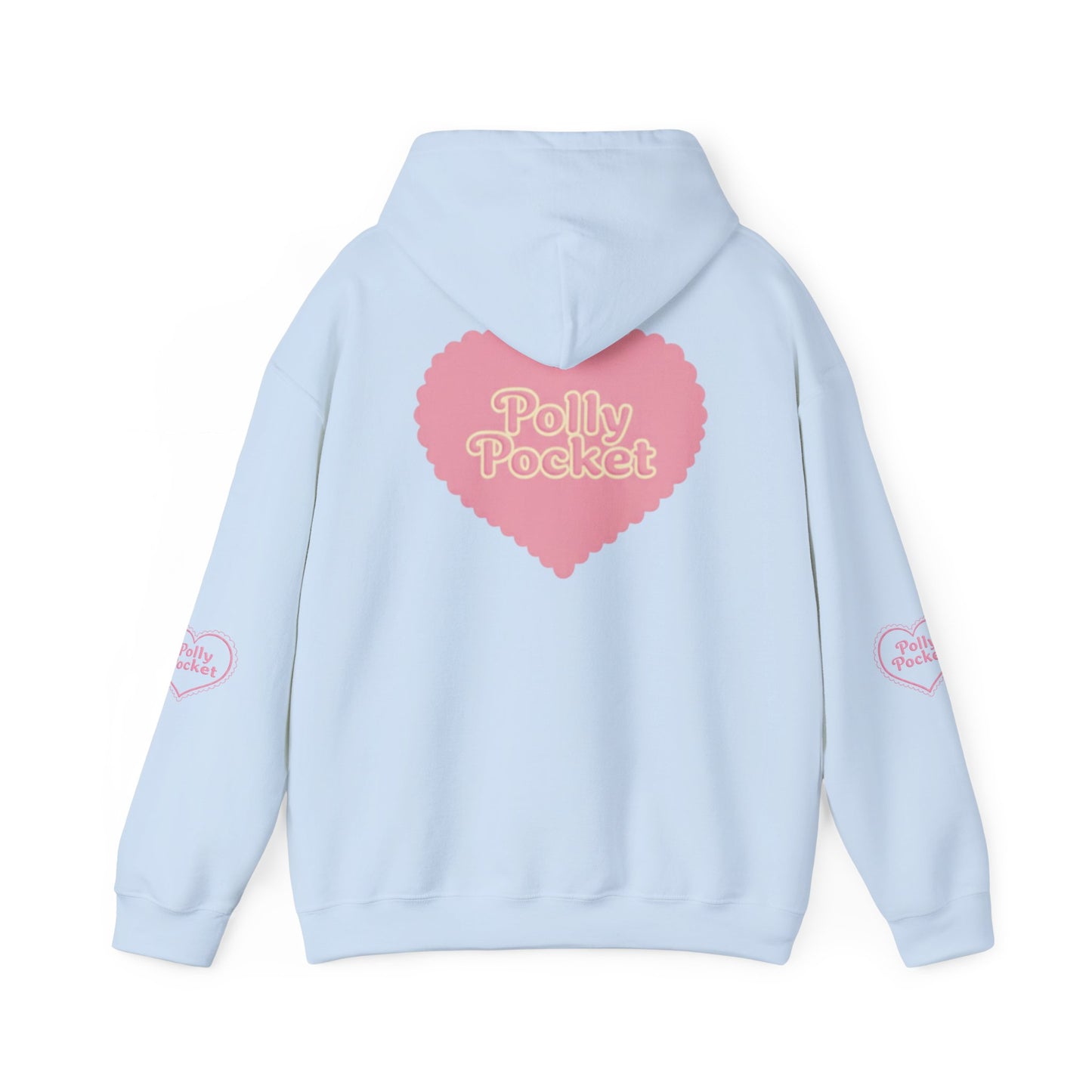 Polly Pocket Heart Logo Hoodie — Cute Retro Pink Graphic Pullover