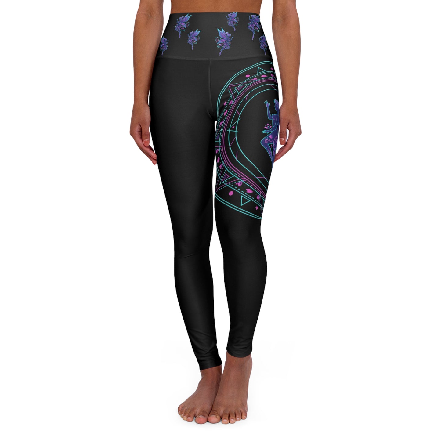 Galactic Mandala Fairy High Waisted Leggings