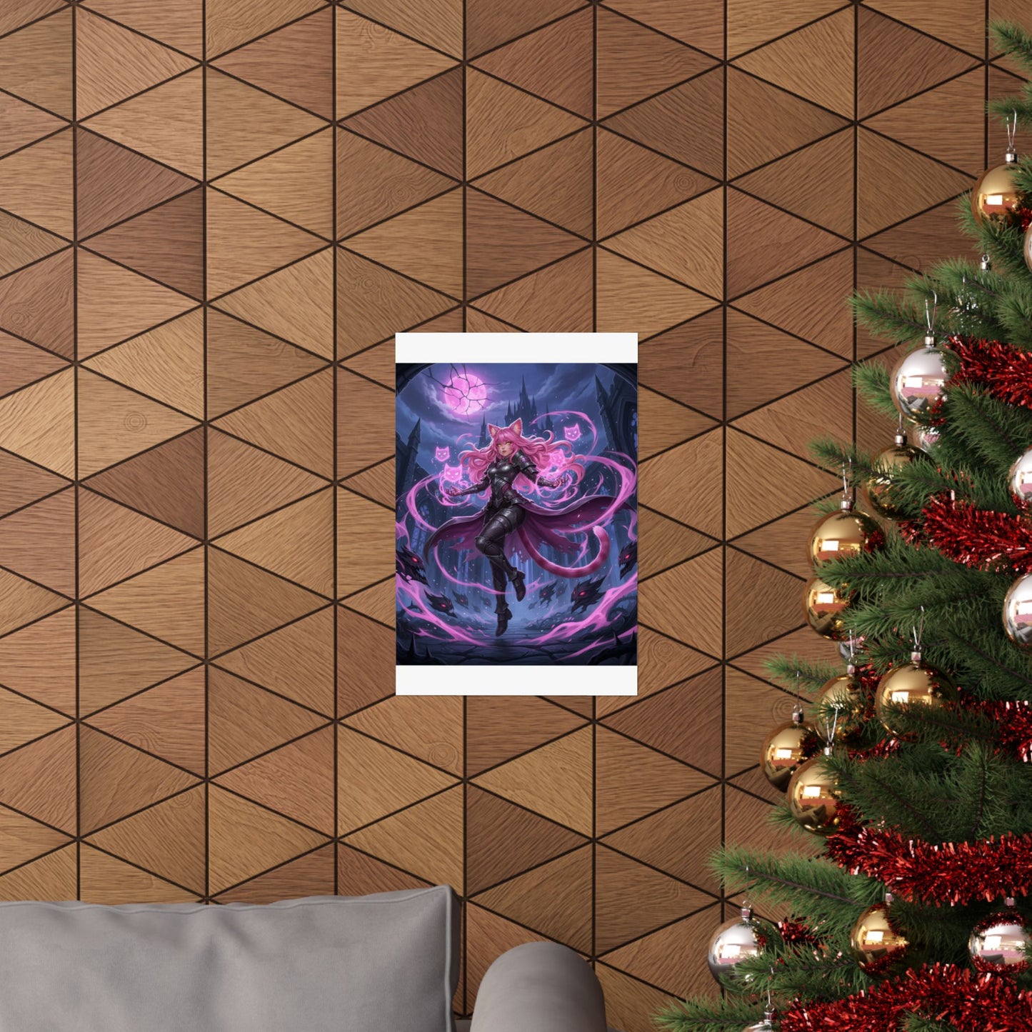 Fantasy Cat Sorceress Matte Poster