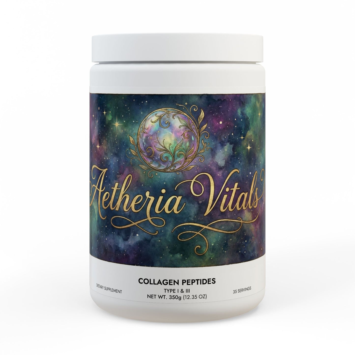 Aetheria Vitals Collagen Peptides Type I & III Supplement (350g, 12.3oz)