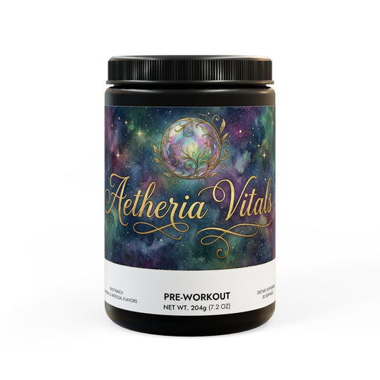 Aetheria Vitals Pre-Workout Supplement, Fruit Punch (204g, 7.1oz)