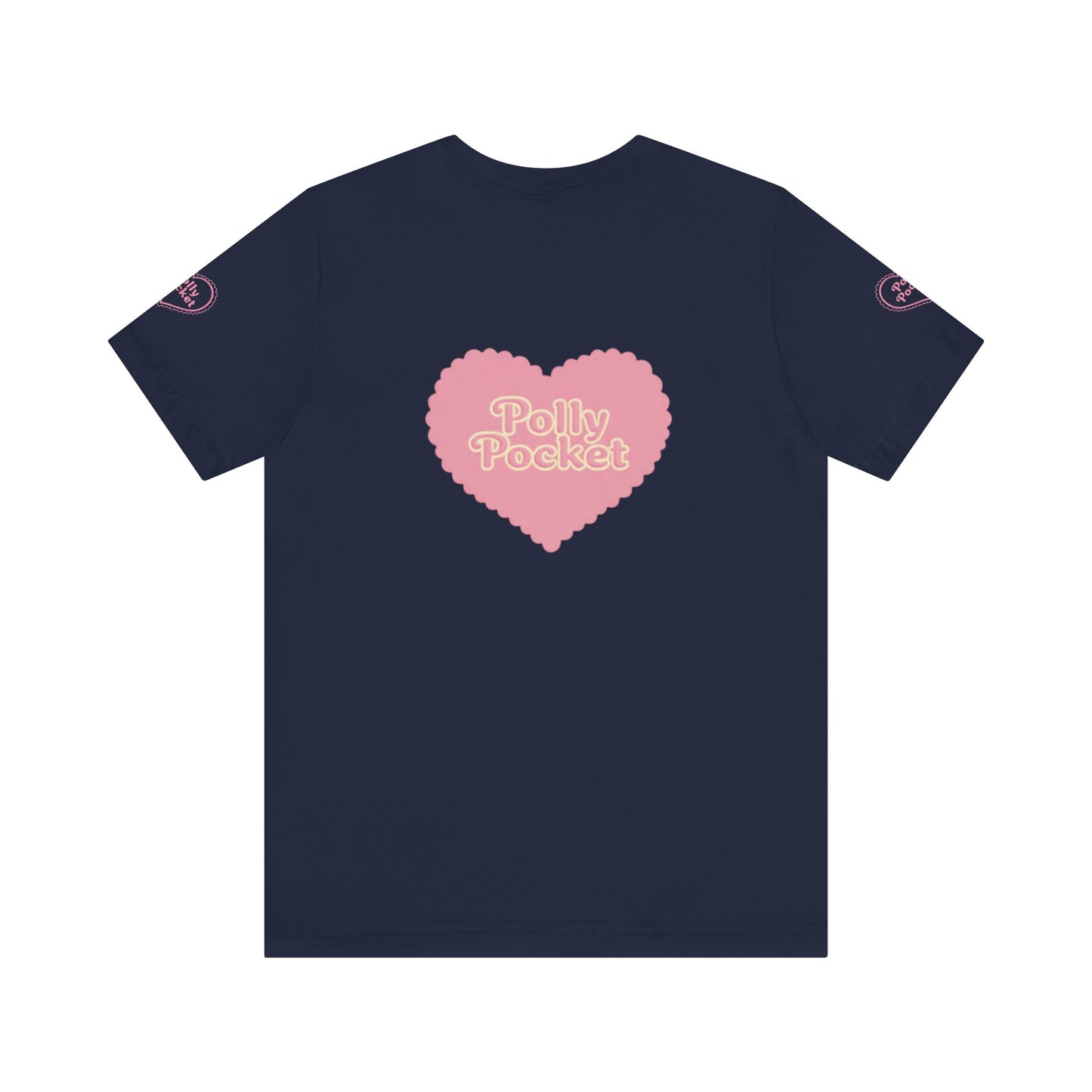 Polly Heart Tee — Pink Retro Logo Short Sleeve Shirt