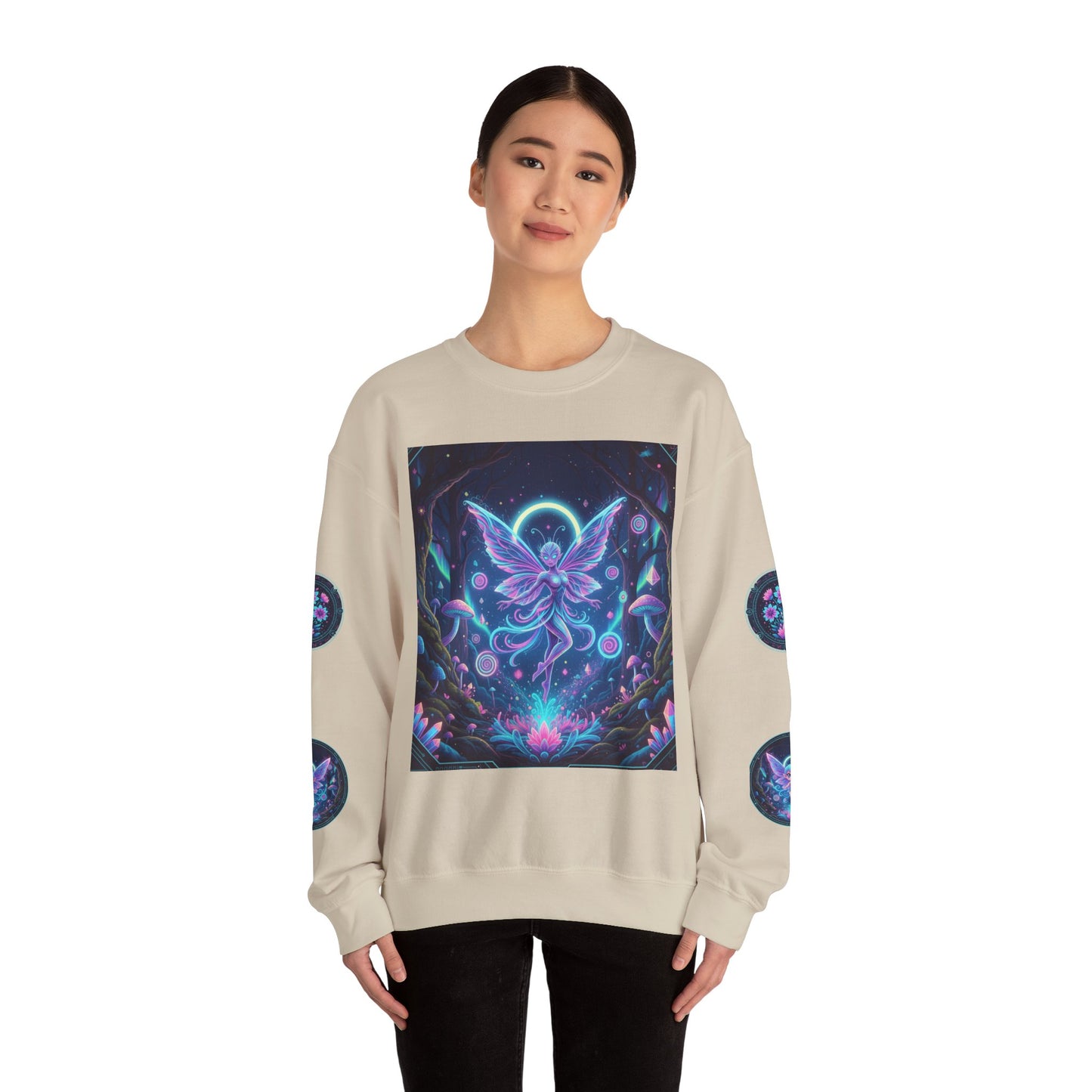 Mystical Fairy Sweatshirt - Unisex Heavy Blend™ Crewneck with Celestial Design
