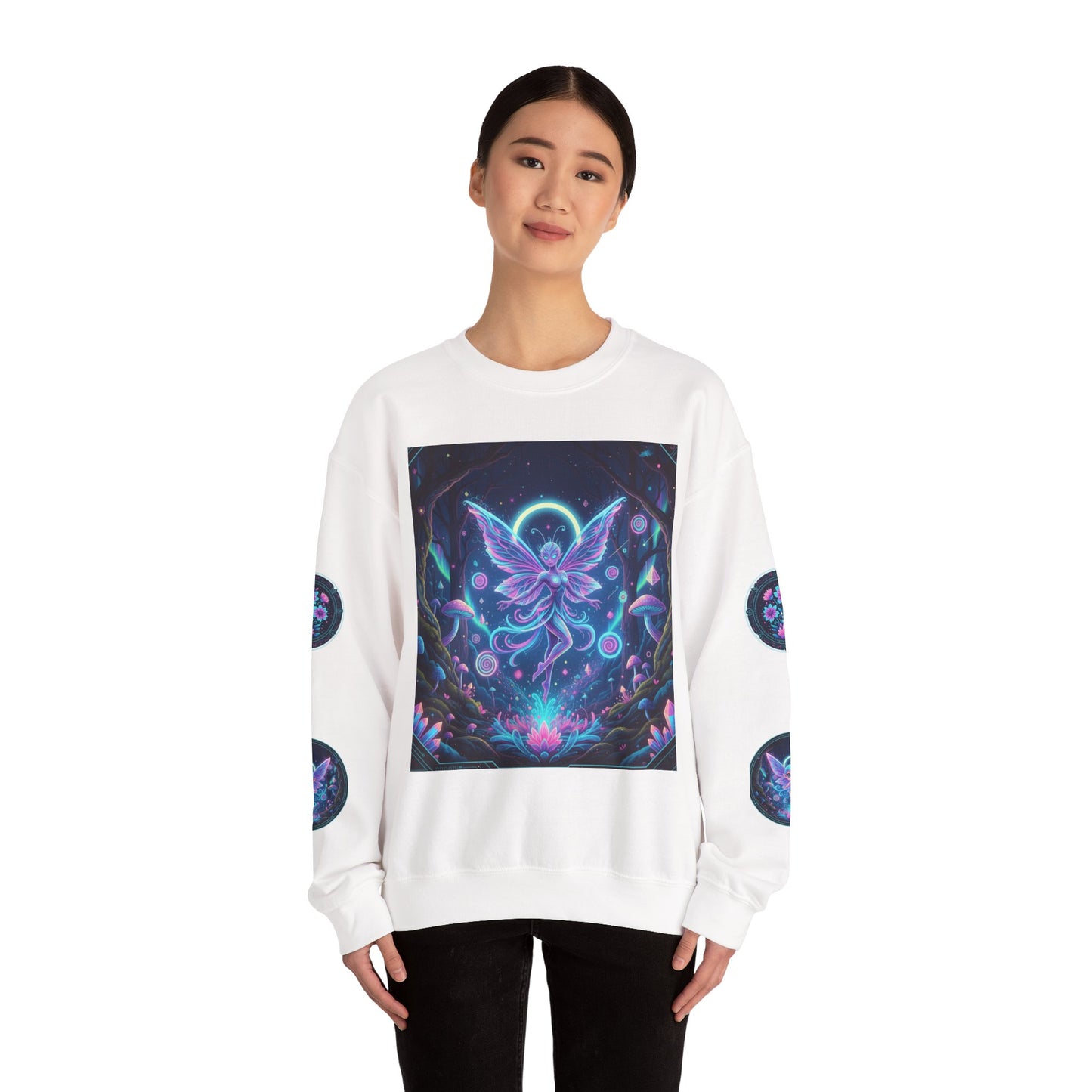 Mystical Fairy Sweatshirt - Unisex Heavy Blend™ Crewneck with Celestial Design