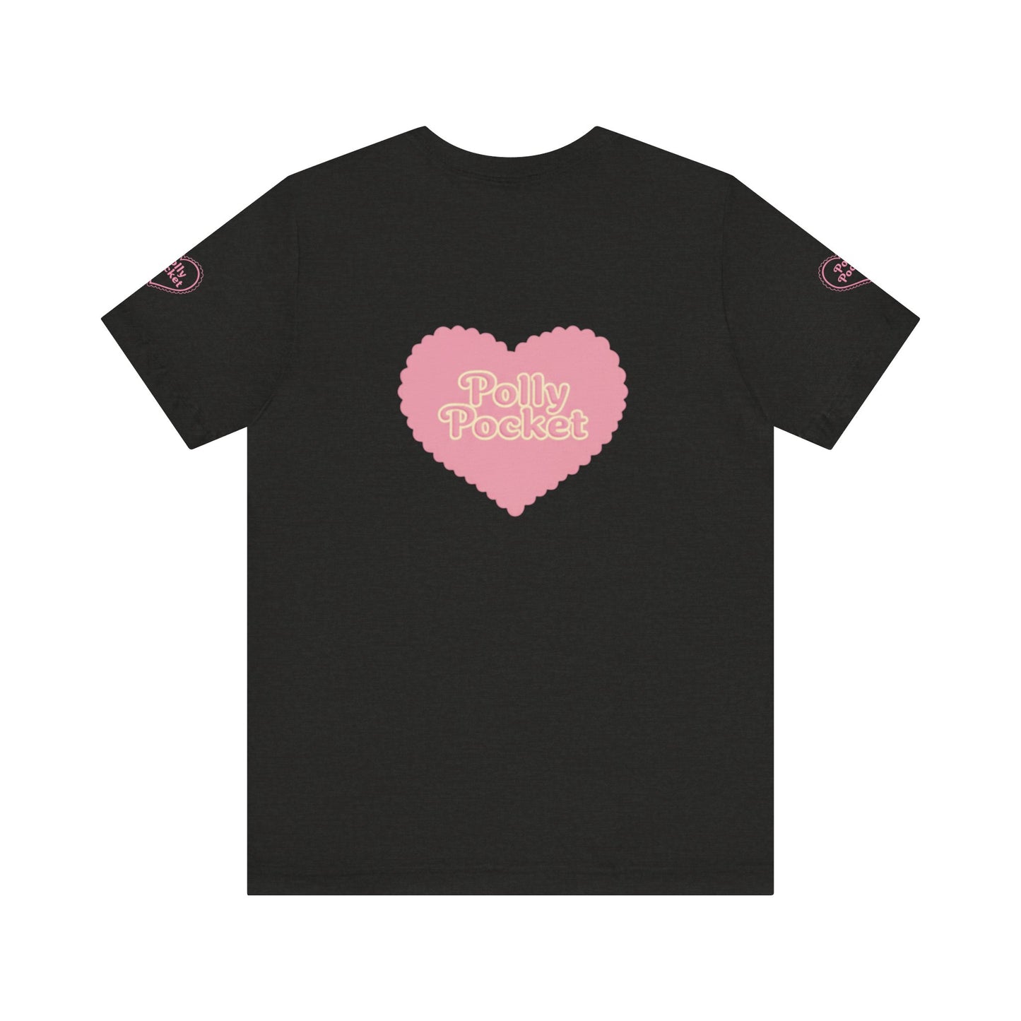 Polly Heart Tee — Pink Retro Logo Short Sleeve Shirt
