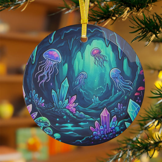 Amethyst Sea Glass Ornament