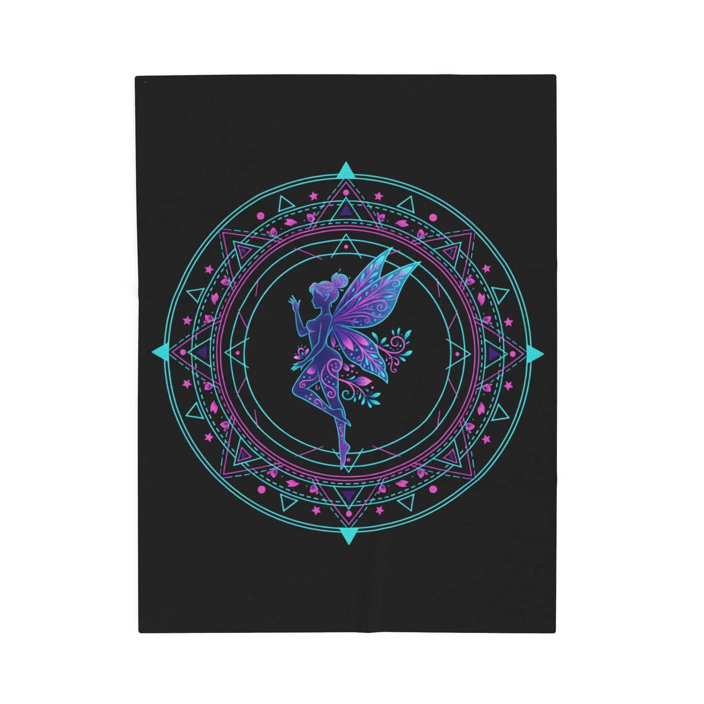 Galactic Mandala Fairy Velveteen Blanket