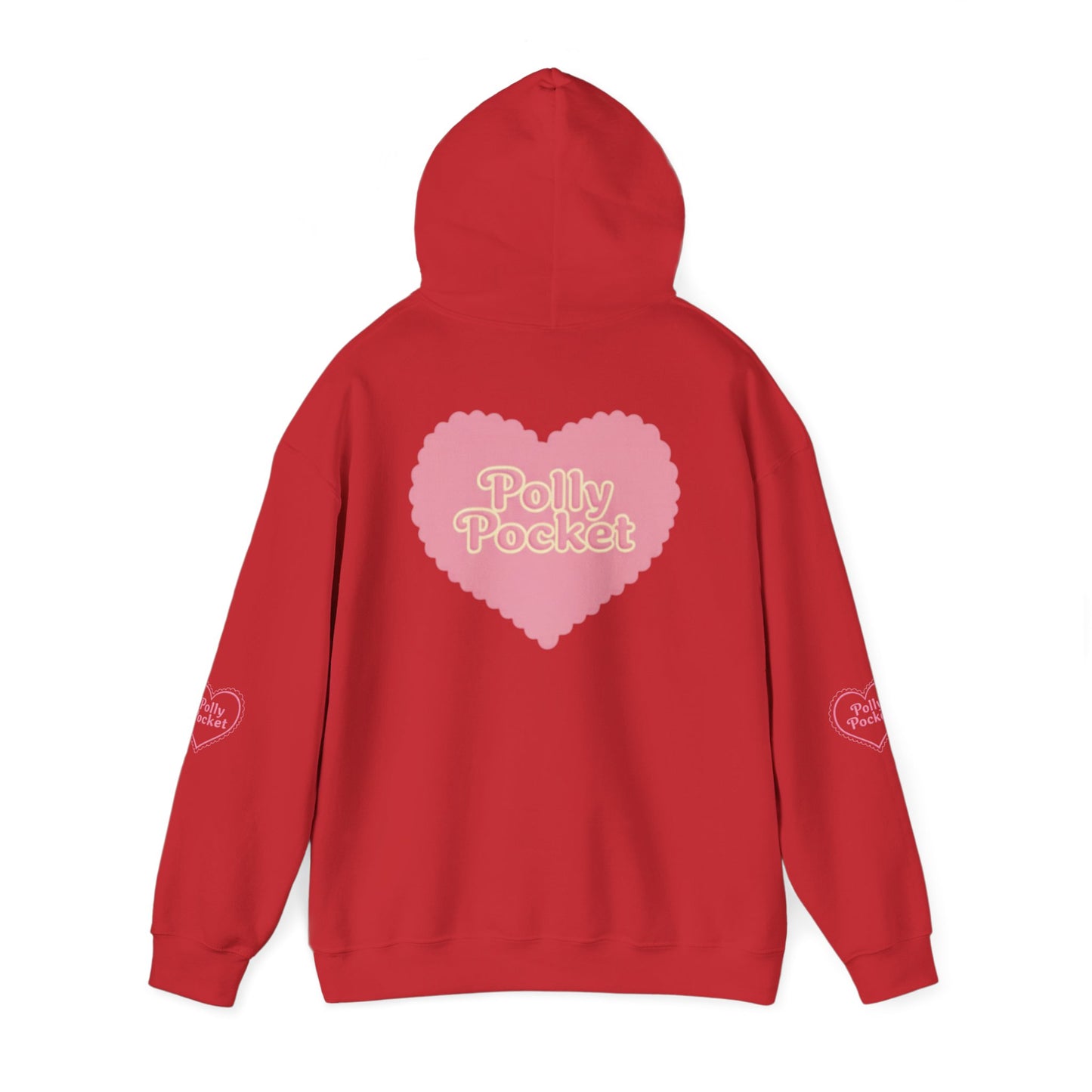 Polly Pocket Heart Logo Hoodie — Cute Retro Pink Graphic Pullover