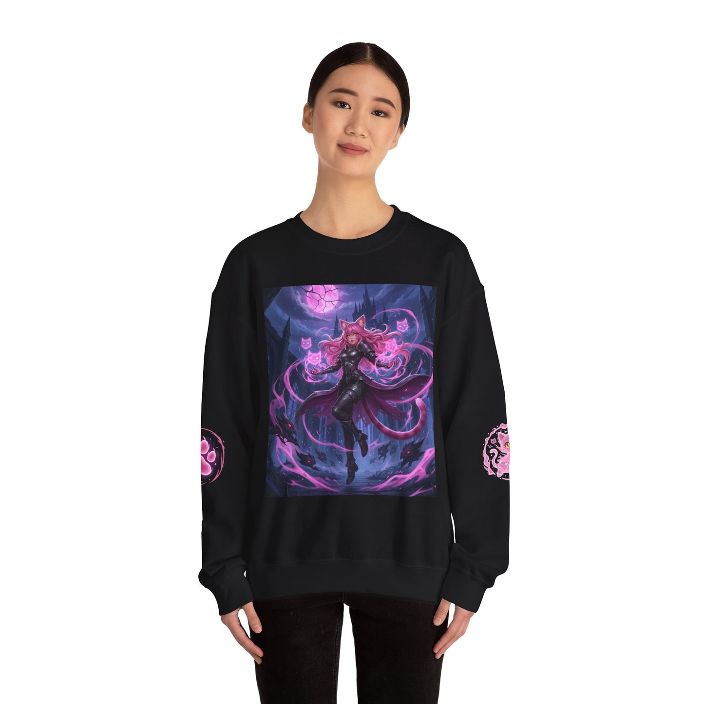 Fantasy Cat Crewneck Sweatshirt