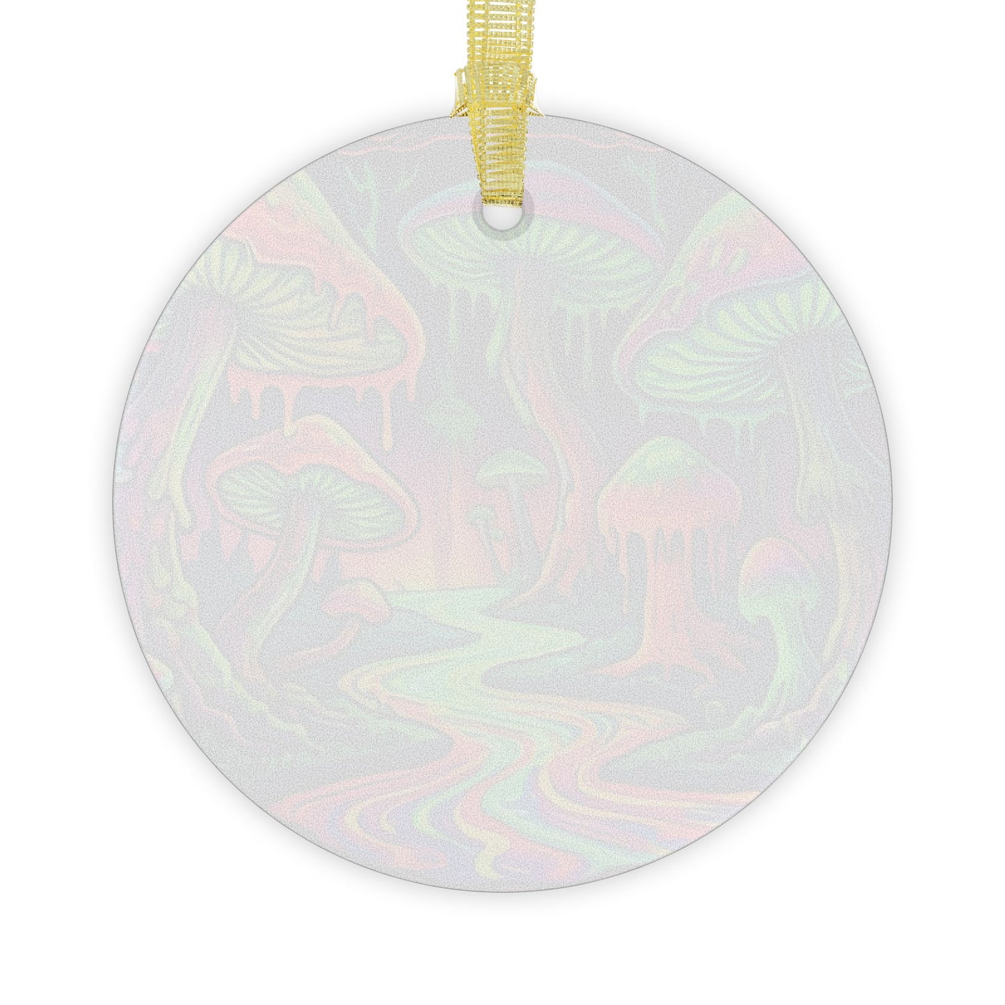 Pink Drippy Trippy Glass Ornament