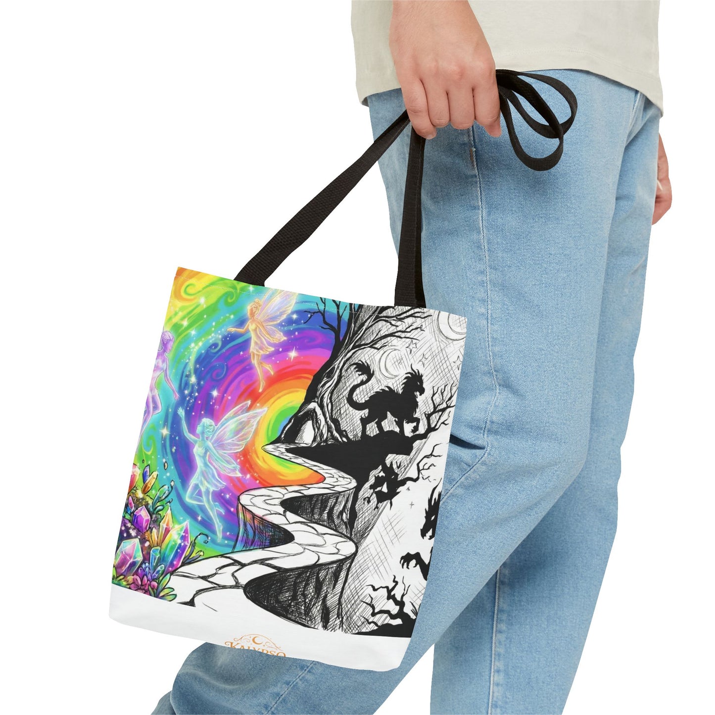 Black&White Rainbow Dream Tote