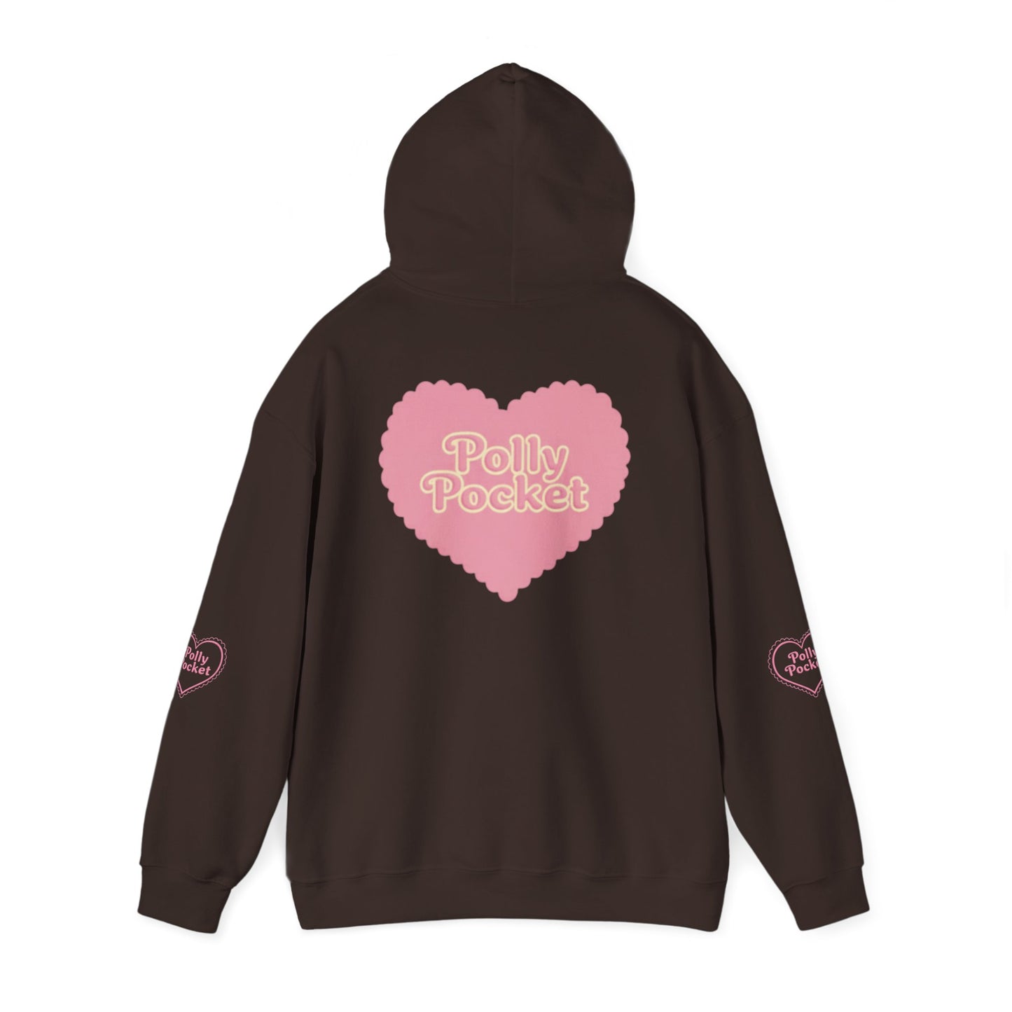 Polly Pocket Heart Logo Hoodie — Cute Retro Pink Graphic Pullover