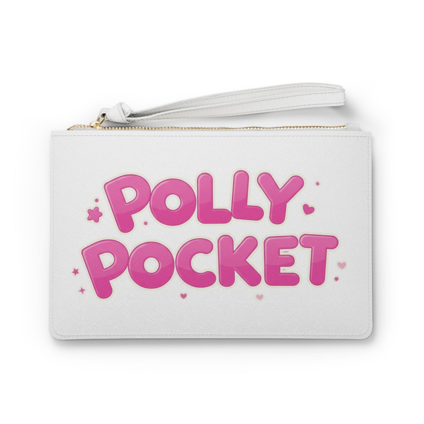 Polly Pocket Clutch Bag — Pink Retro Logo Wristlet for Fans & Gifts