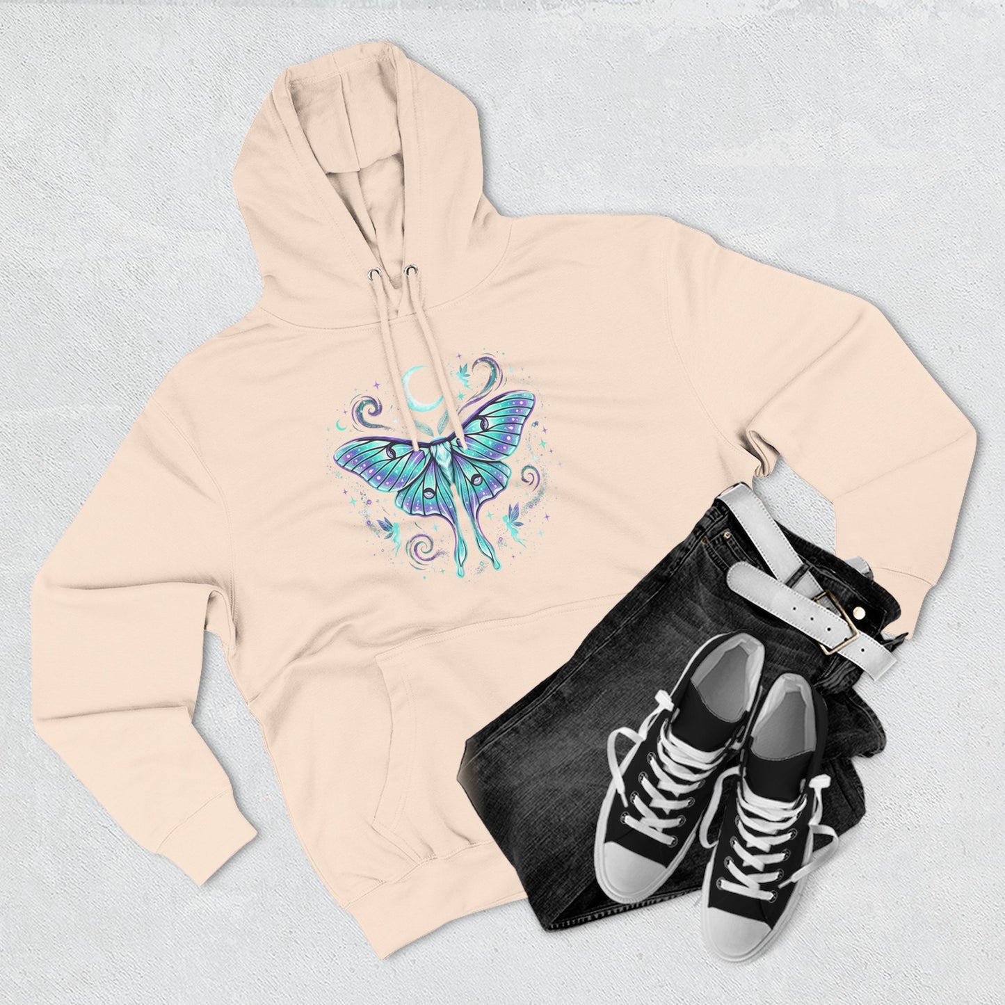 Celestial Luna Moth Hoodie