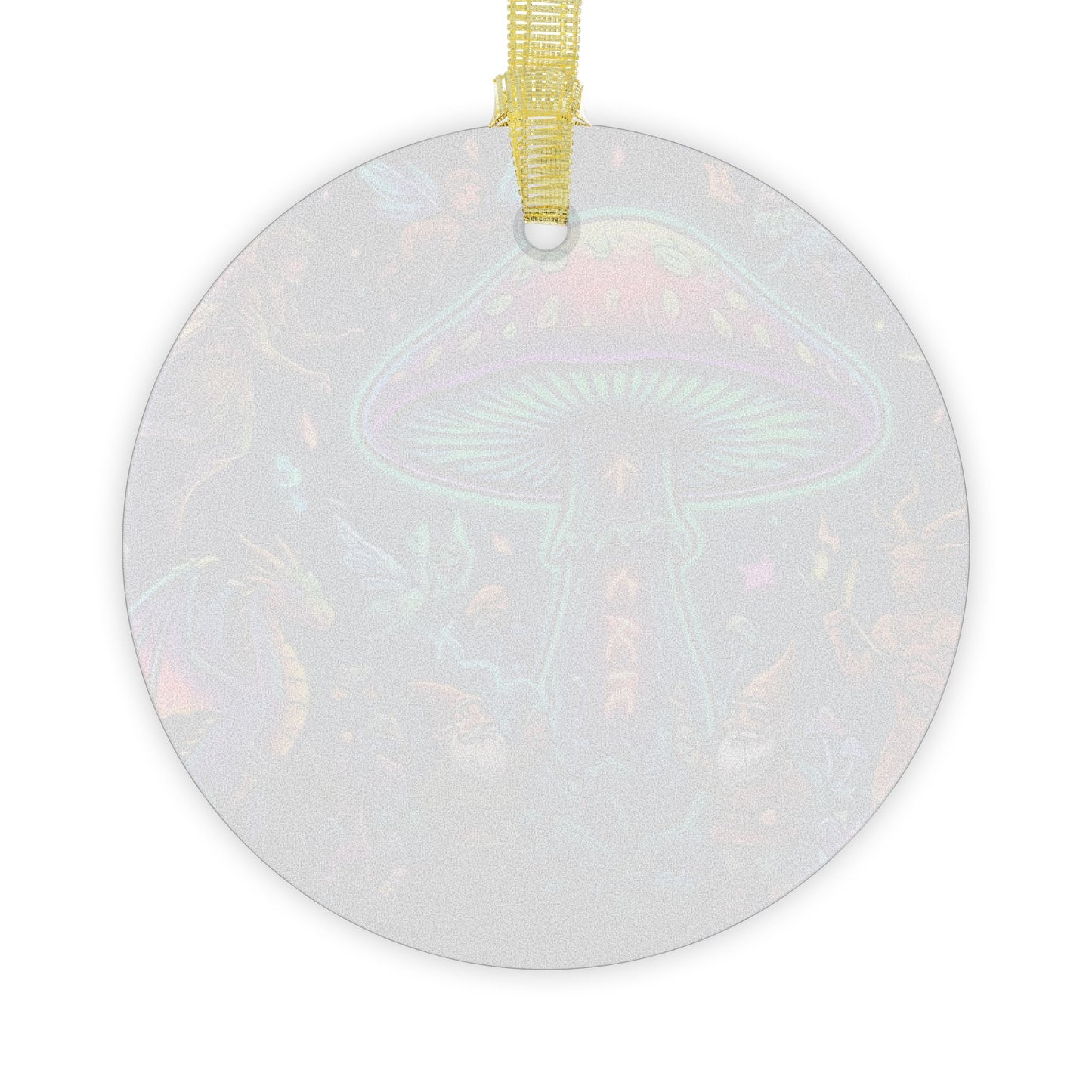 Trippy Gnomes Glass Ornament