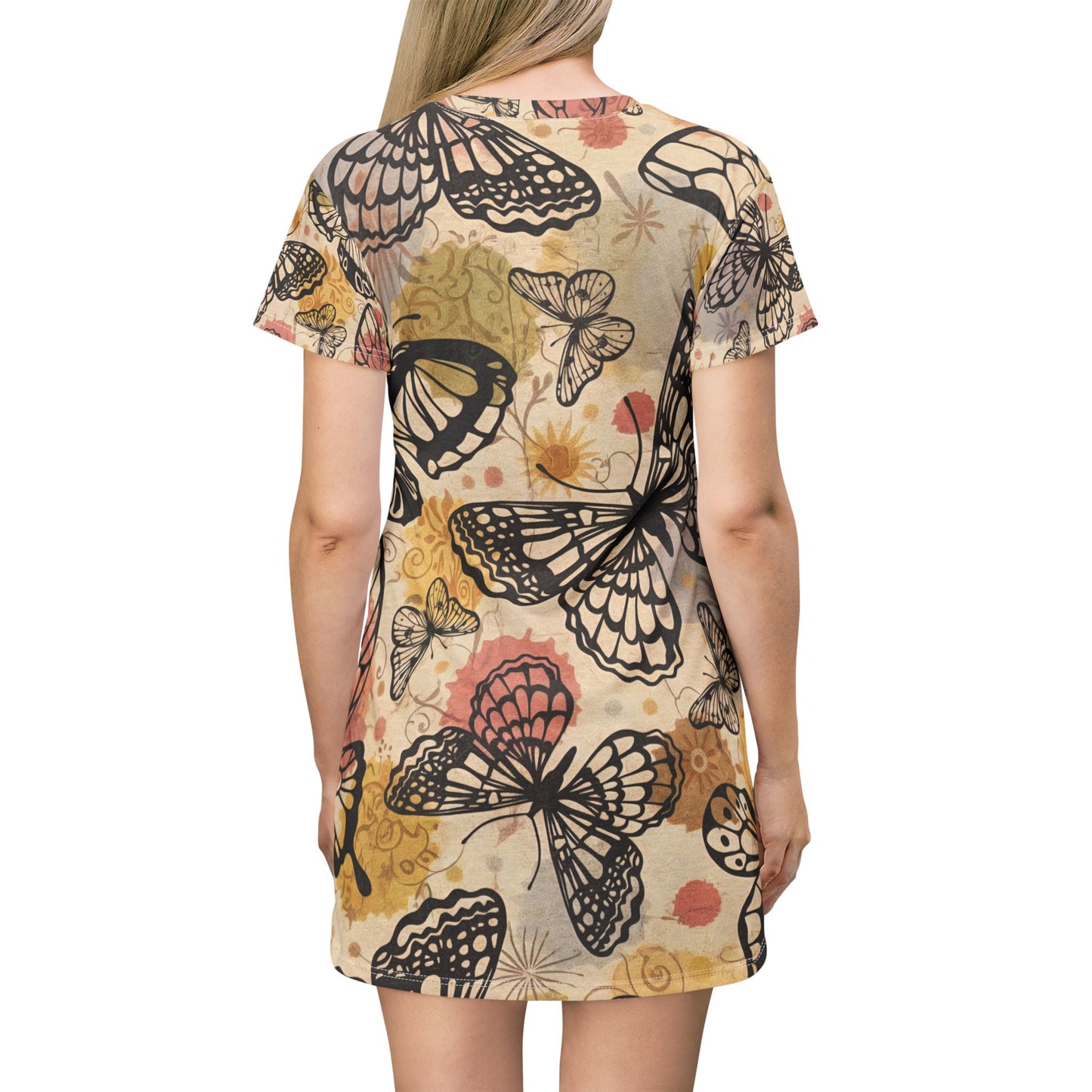 Boho Butterfly T-Shirt Dress