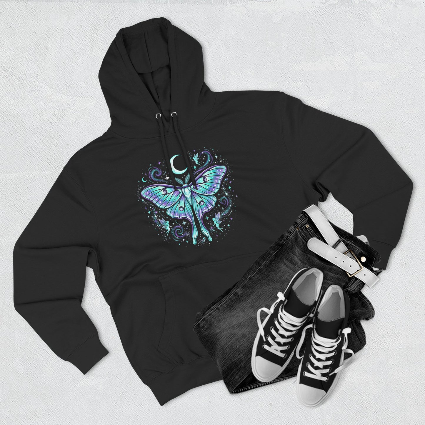 Celestial Luna Moth Hoodie
