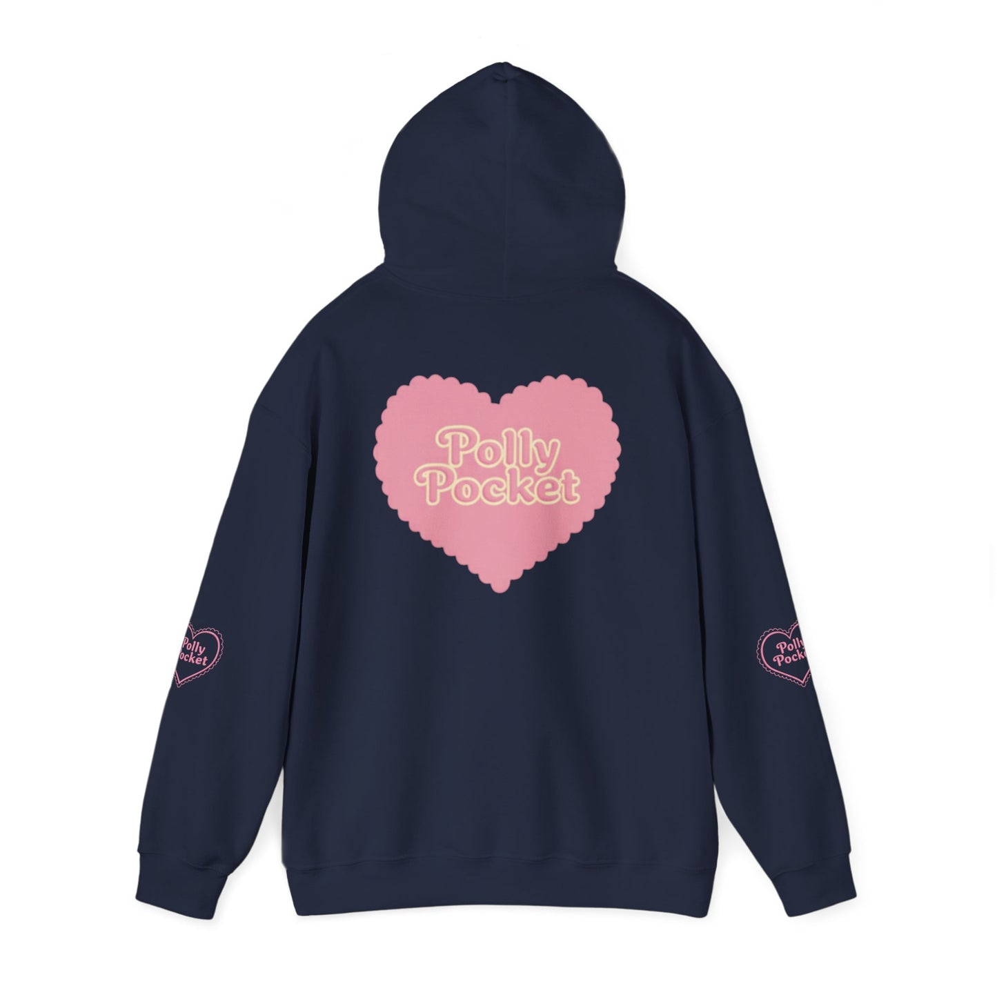 Polly Pocket Heart Logo Hoodie — Cute Retro Pink Graphic Pullover
