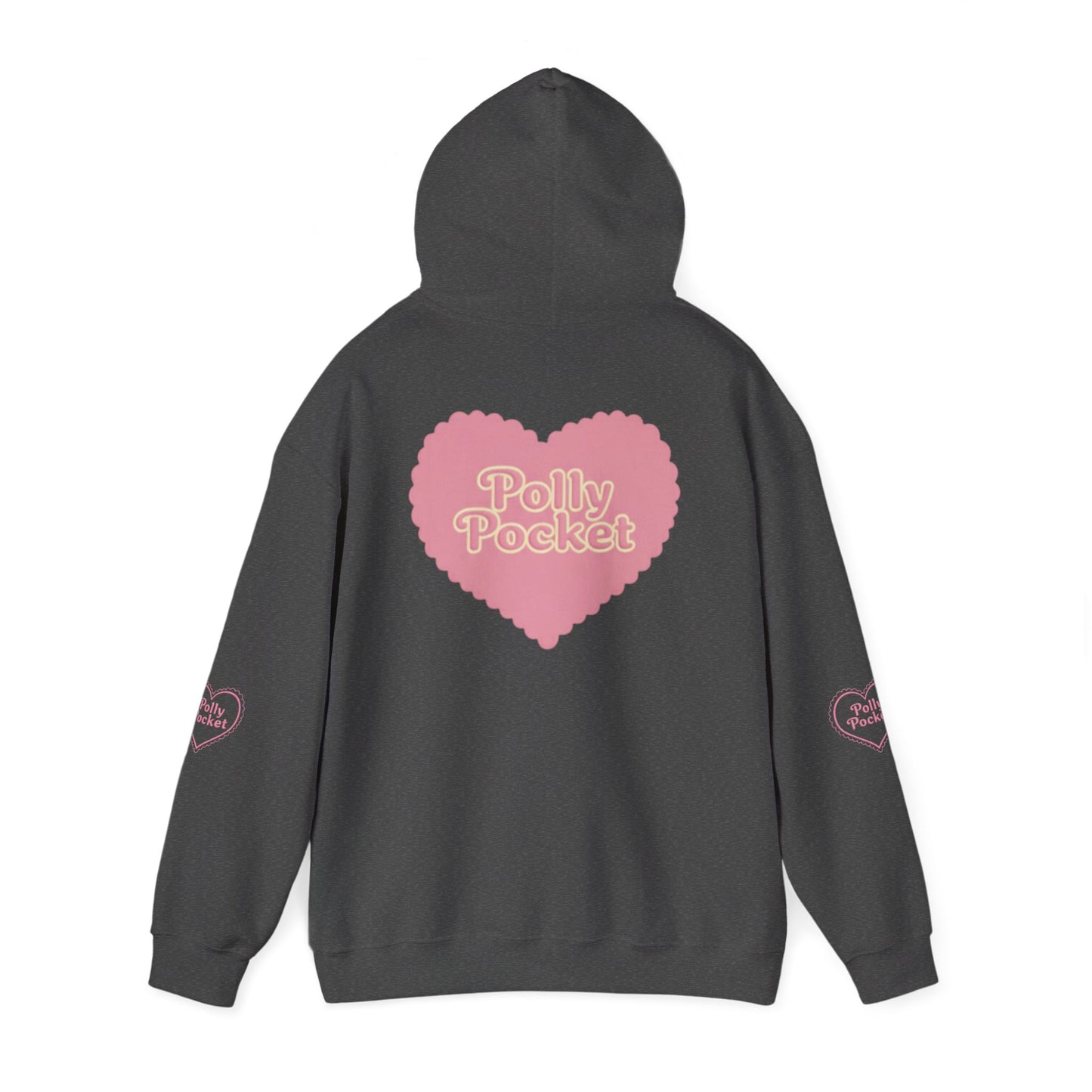 Polly Pocket Heart Logo Hoodie — Cute Retro Pink Graphic Pullover