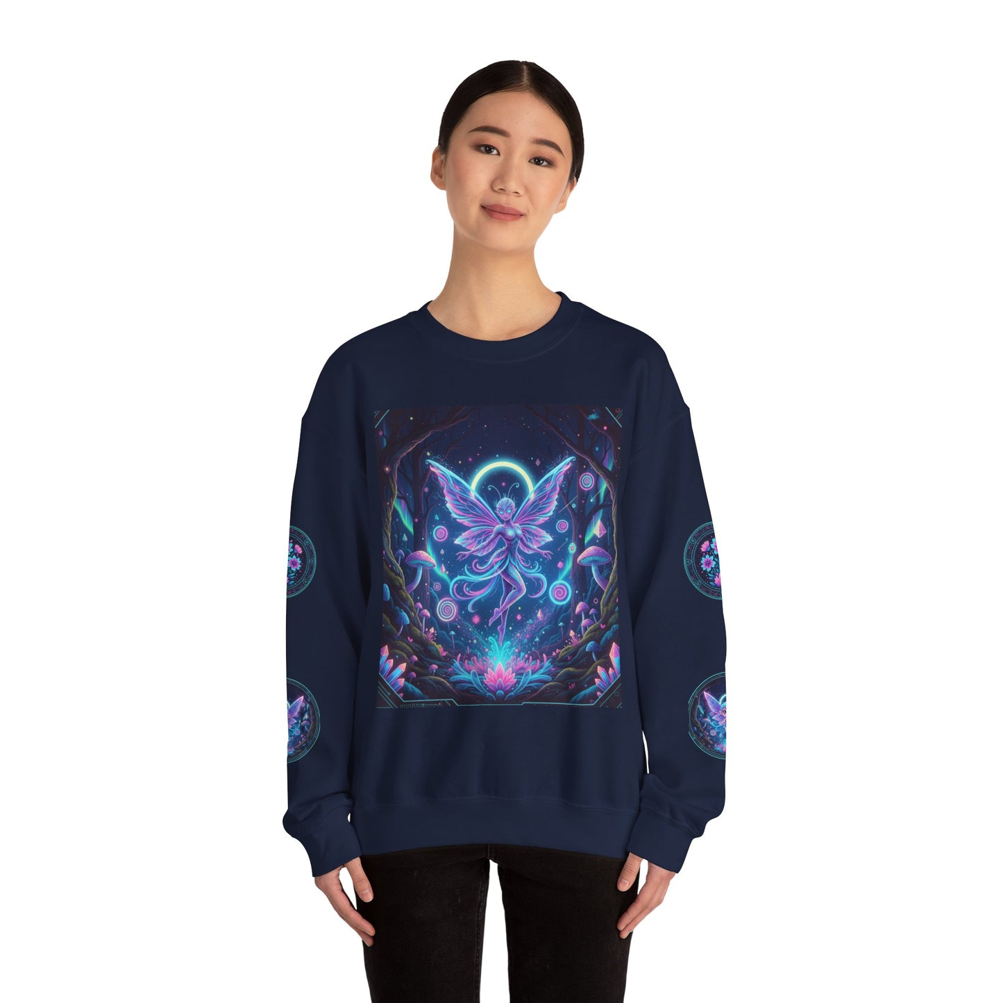Mystical Fairy Sweatshirt - Unisex Heavy Blend™ Crewneck with Celestial Design