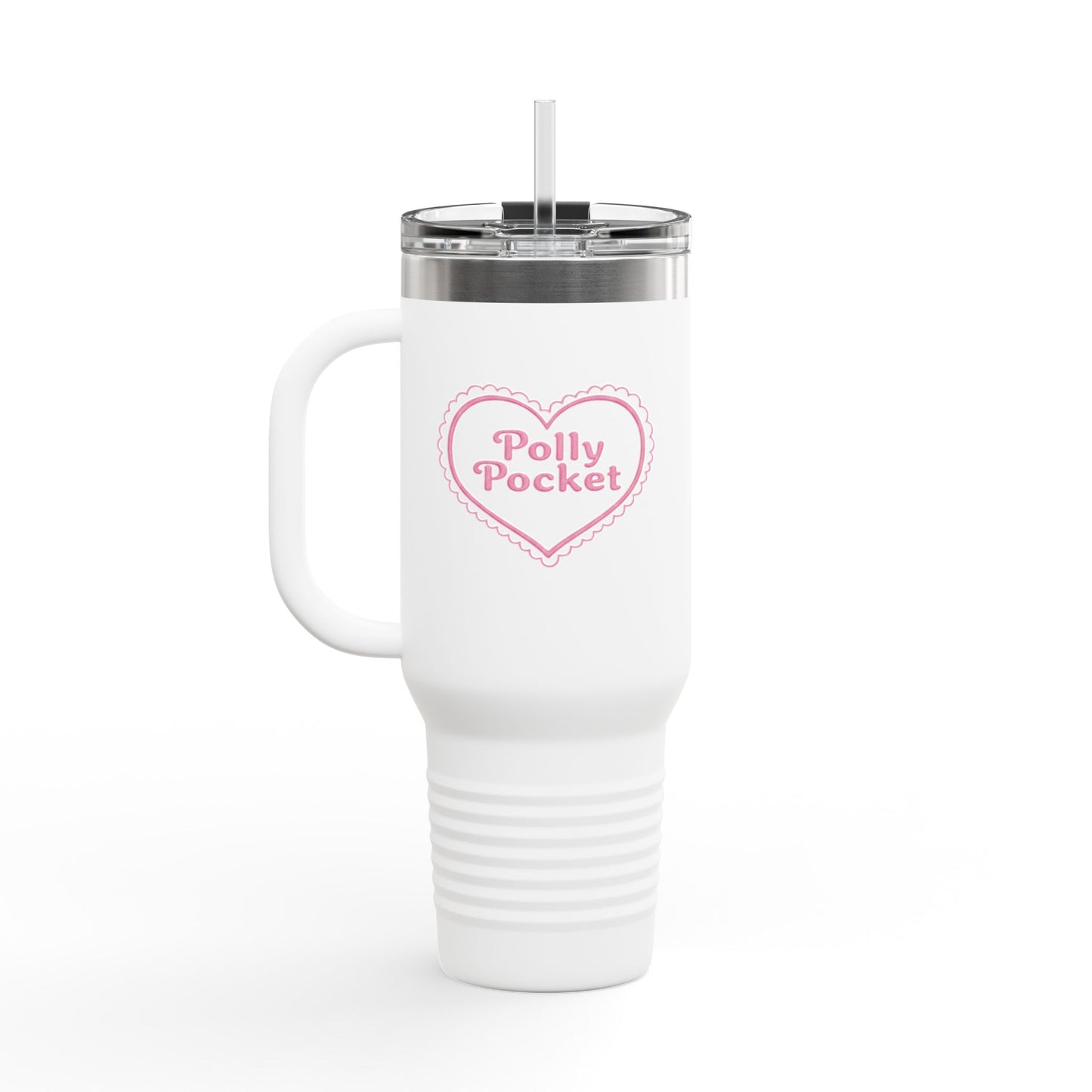 Polly Pocket Heart Insulated Travel Mug — 40oz Stainless Steel Tumbler