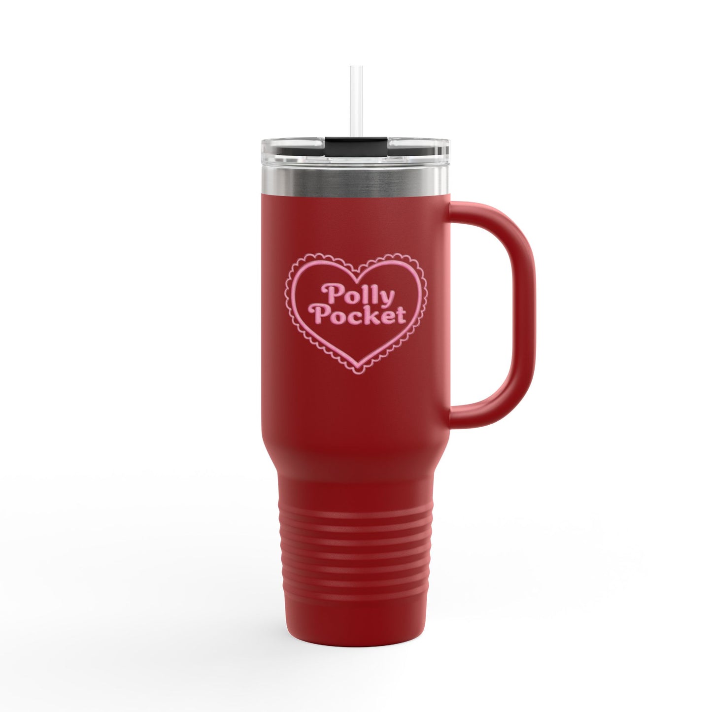 Polly Pocket Heart Insulated Travel Mug — 40oz Stainless Steel Tumbler