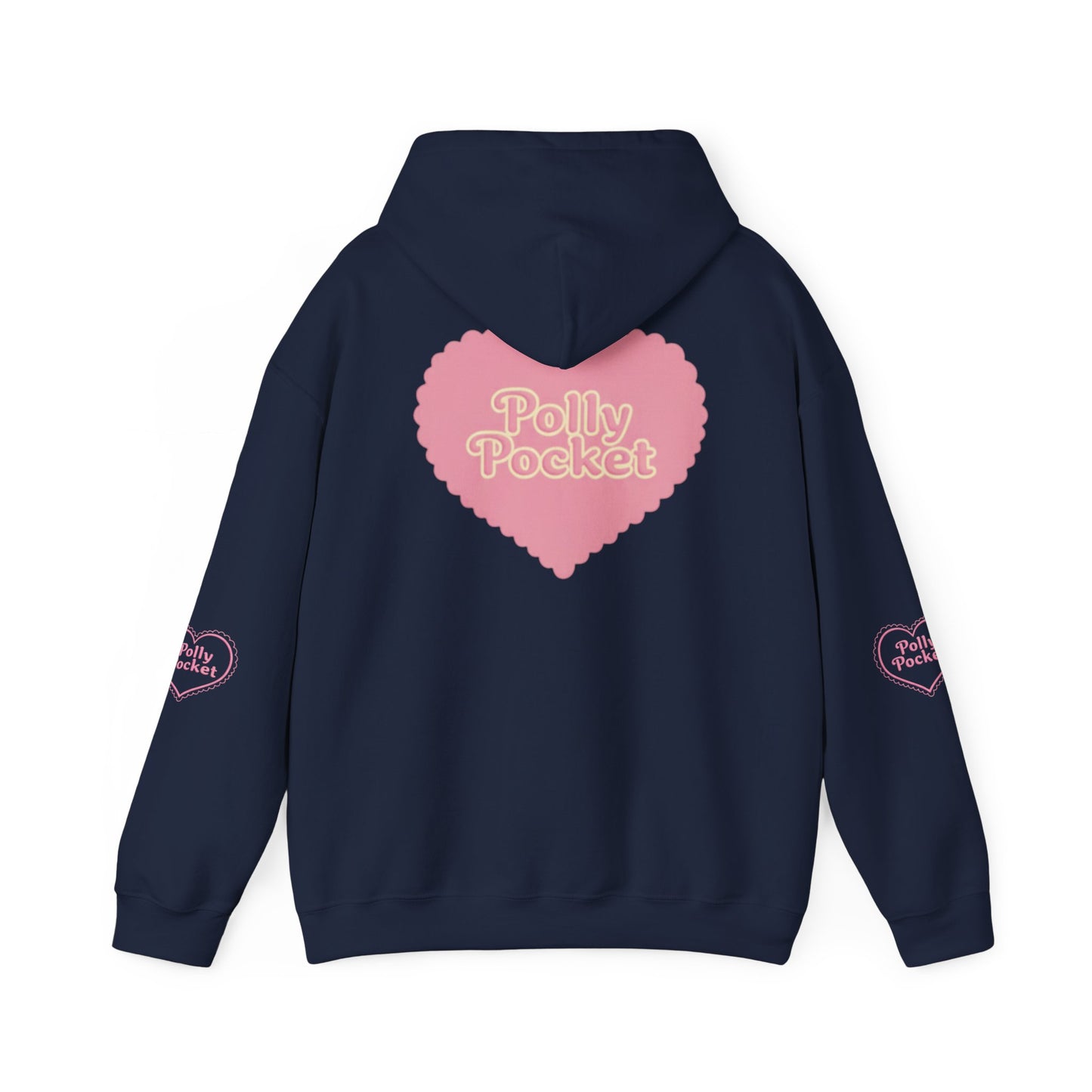 Polly Pocket Heart Logo Hoodie — Cute Retro Pink Graphic Pullover