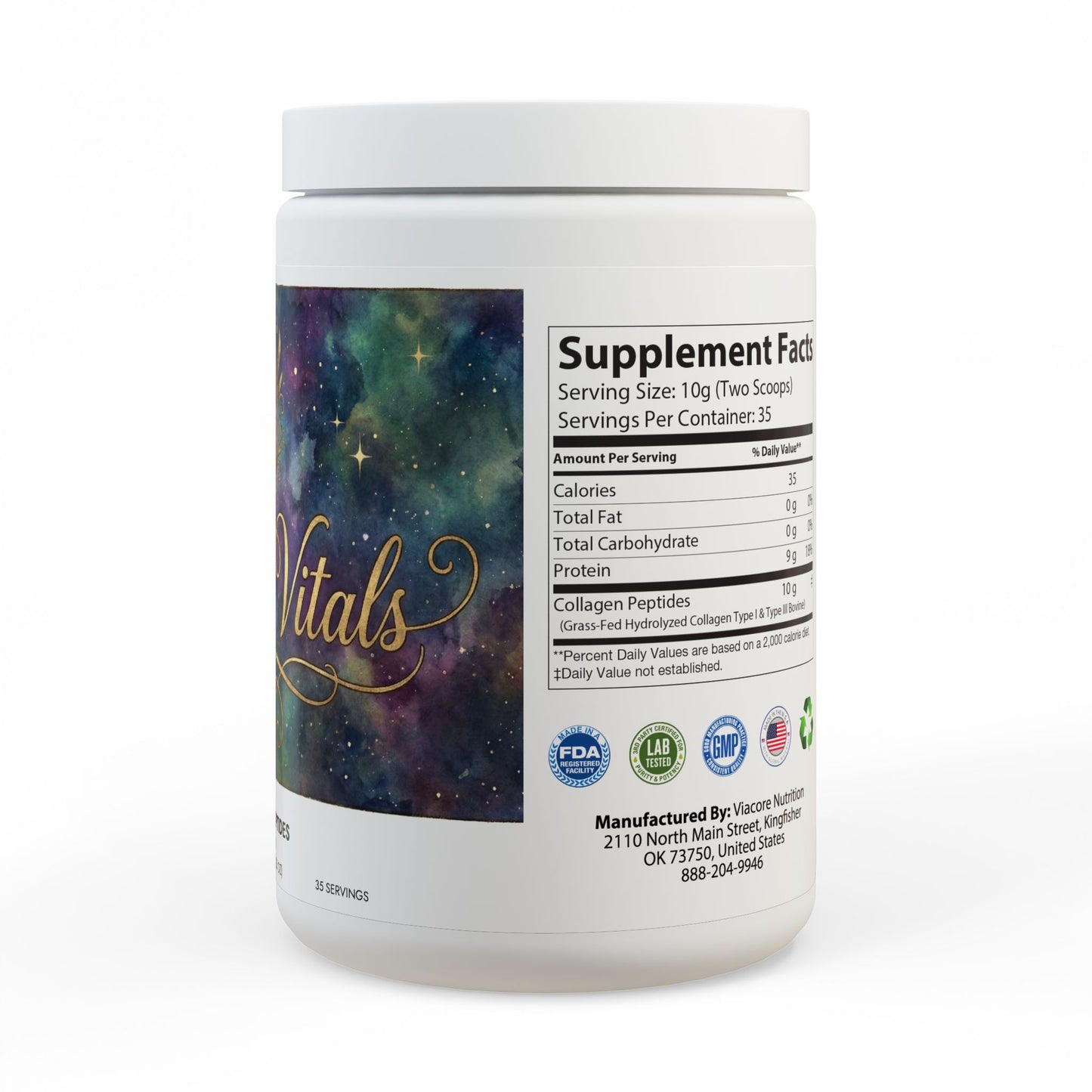 Aetheria Vitals Collagen Peptides Type I & III Supplement (350g, 12.3oz)