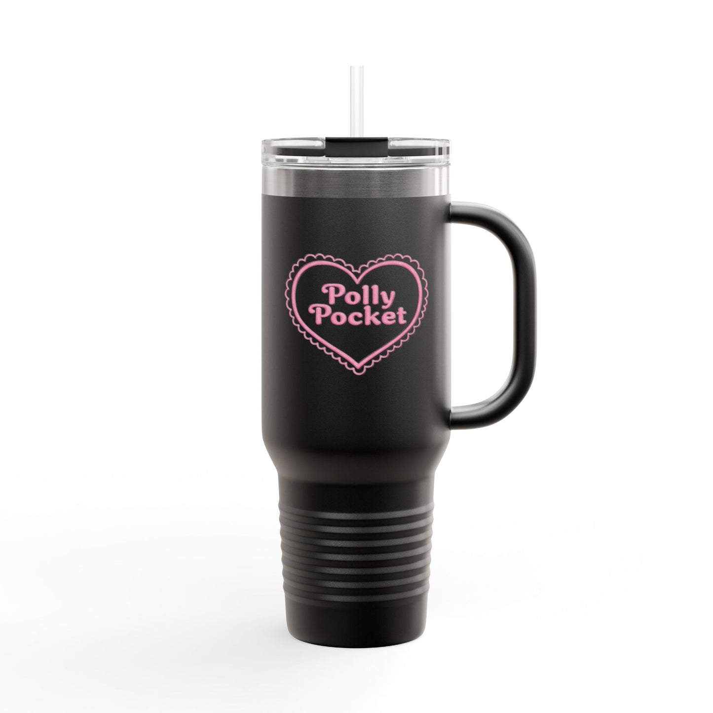 Polly Pocket Heart Insulated Travel Mug — 40oz Stainless Steel Tumbler